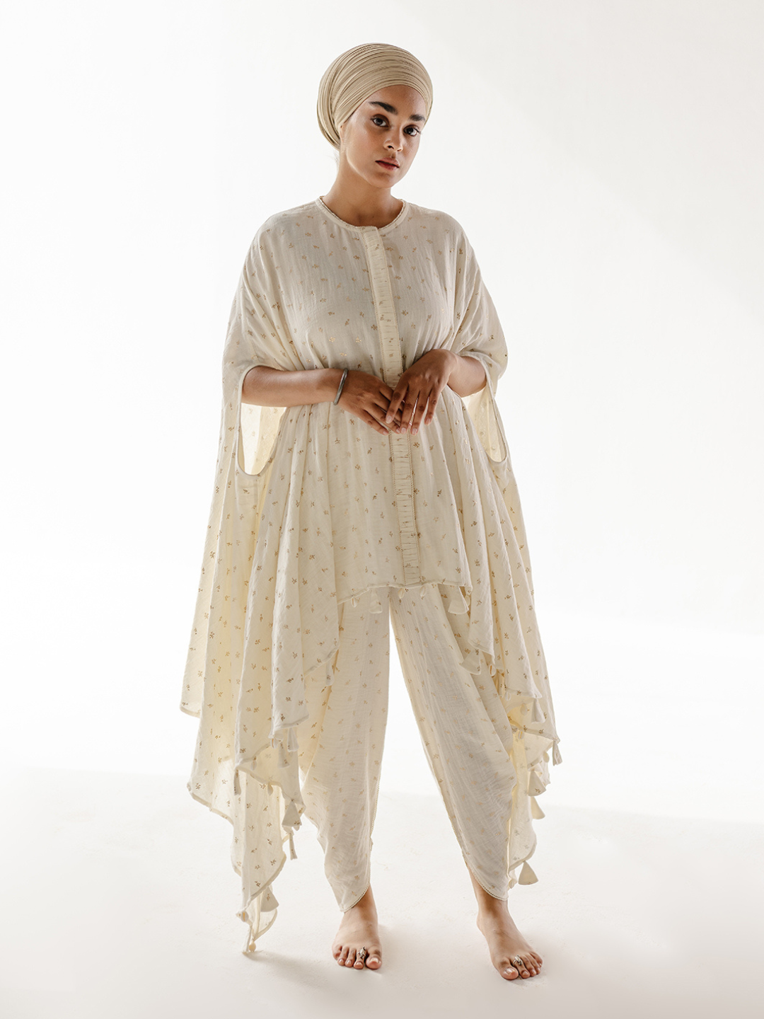 Elira Dhoti Kurta Set by RoohbyRidhimaa with Large, Medium, Small, X-Large, X-Small at Kamakhyaa for sustainable fashion