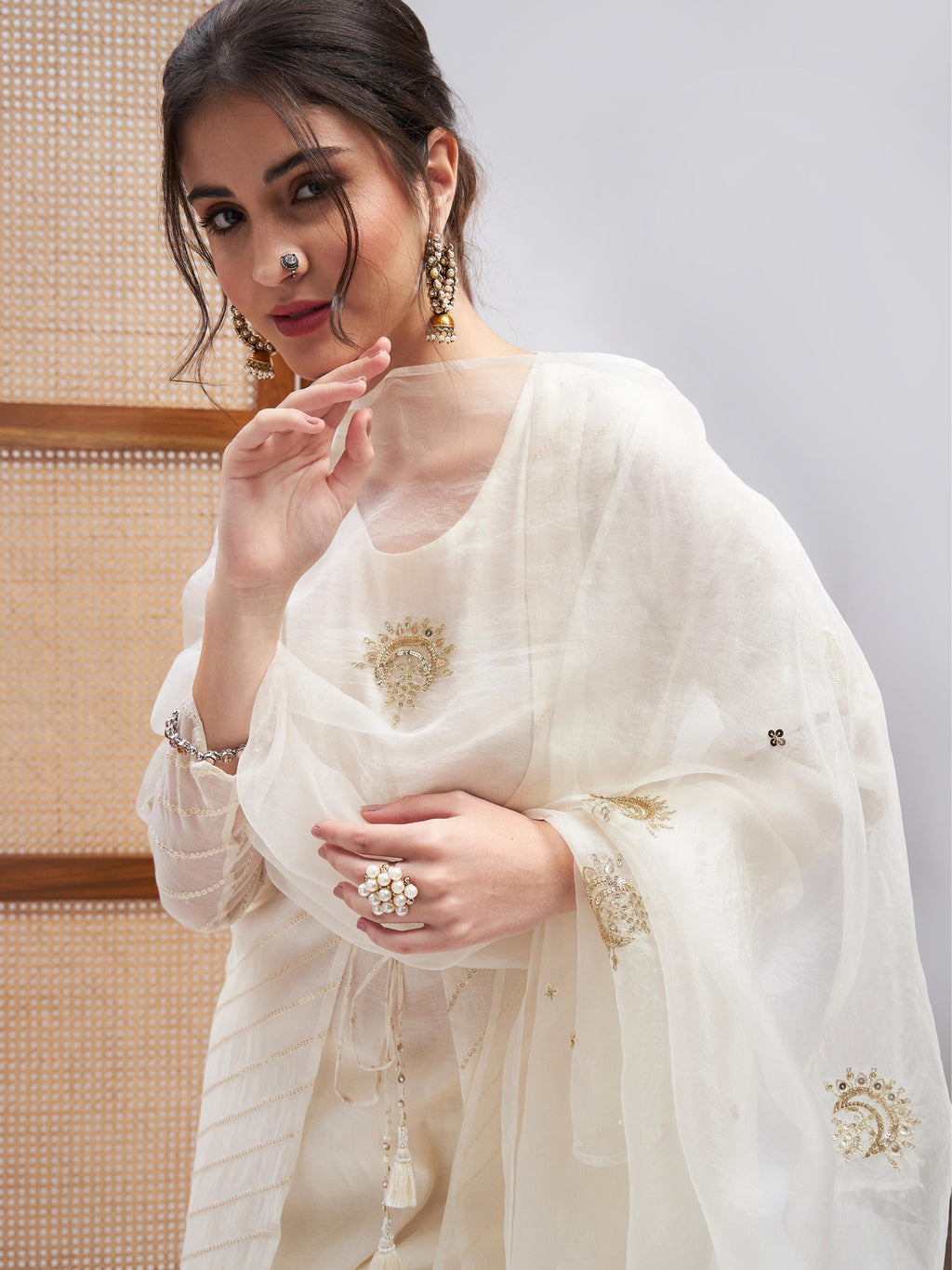 Chand Bali Kurta Set by RoohbyRidhimaa with Large, Medium, Small, X-Large, X-Small at Kamakhyaa for sustainable fashion