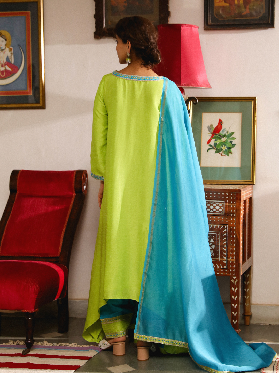 Aarya Kurta Set by RoohbyRidhimaa with Large, Medium, Small, X-Large, X-Small at Kamakhyaa for sustainable fashion