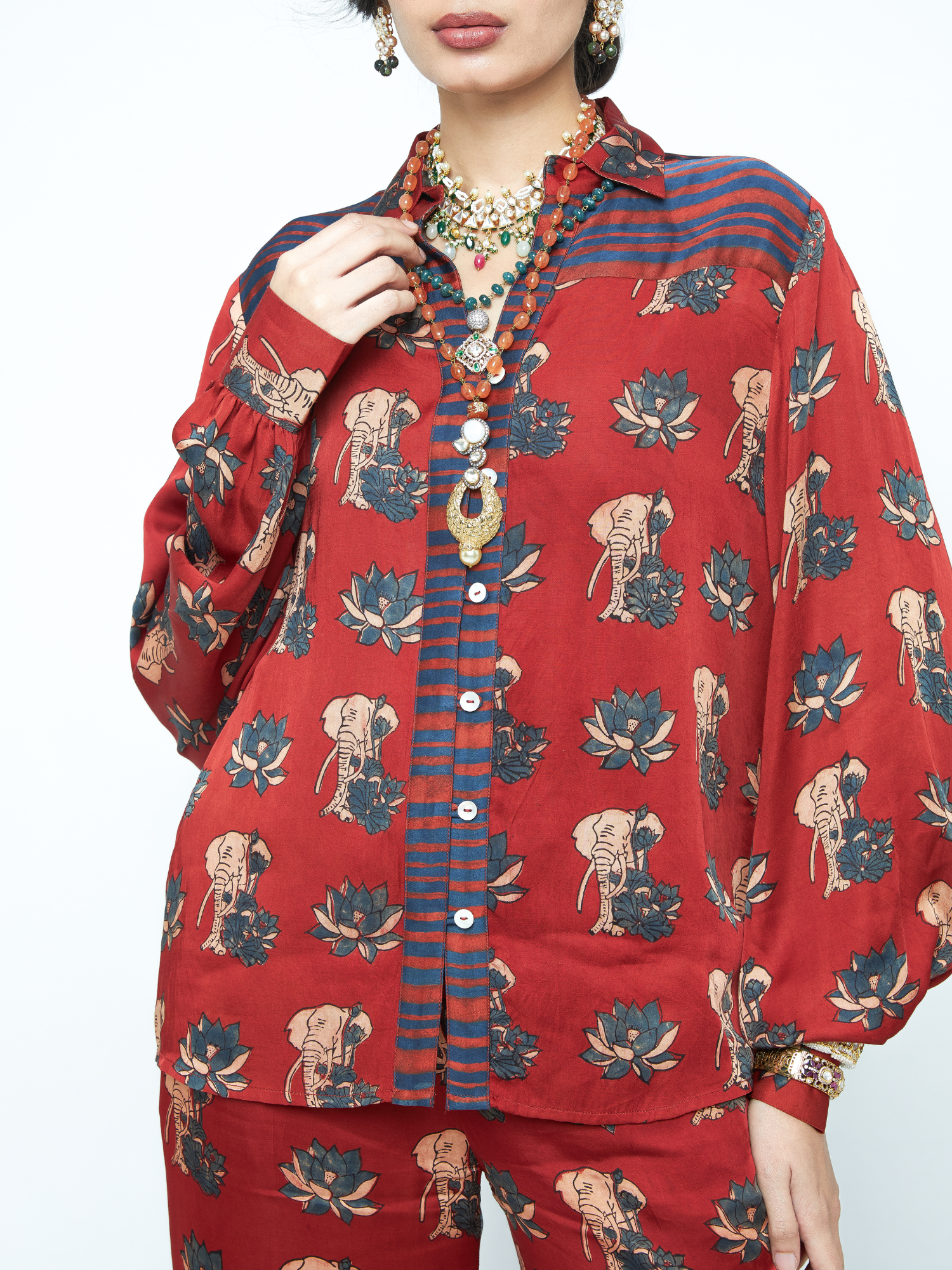 Lotus Shirt by anushé pirani with Tops & Shirts, Woman co-ord sets, Womenswear at Kamakhyaa for sustainable fashion