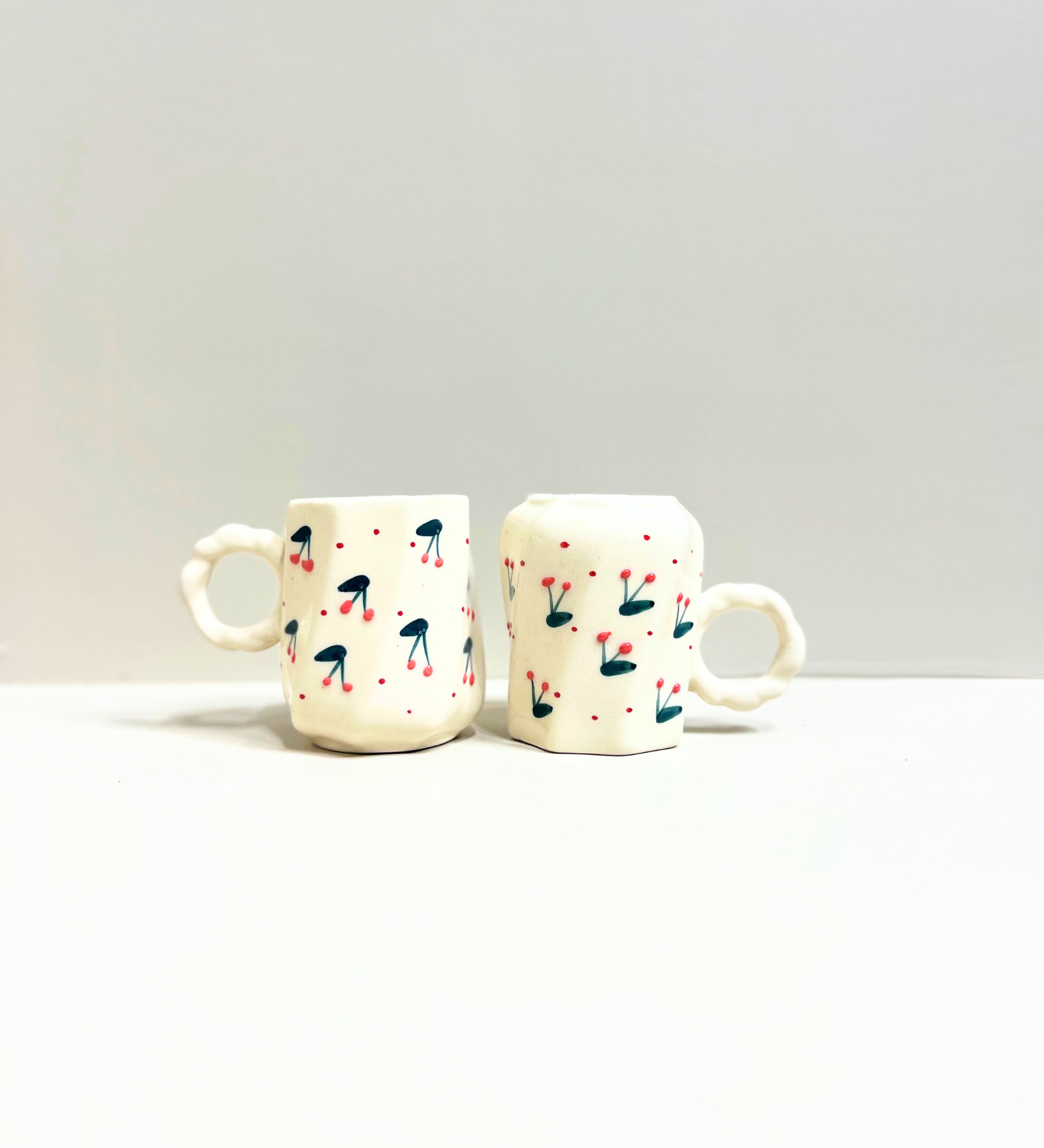 Cherry Pop Handmade Ceramic Mug – Quirky, Playful & Perfectly Imperfect by Aetherea World with at Kamakhyaa for sustainable fashion