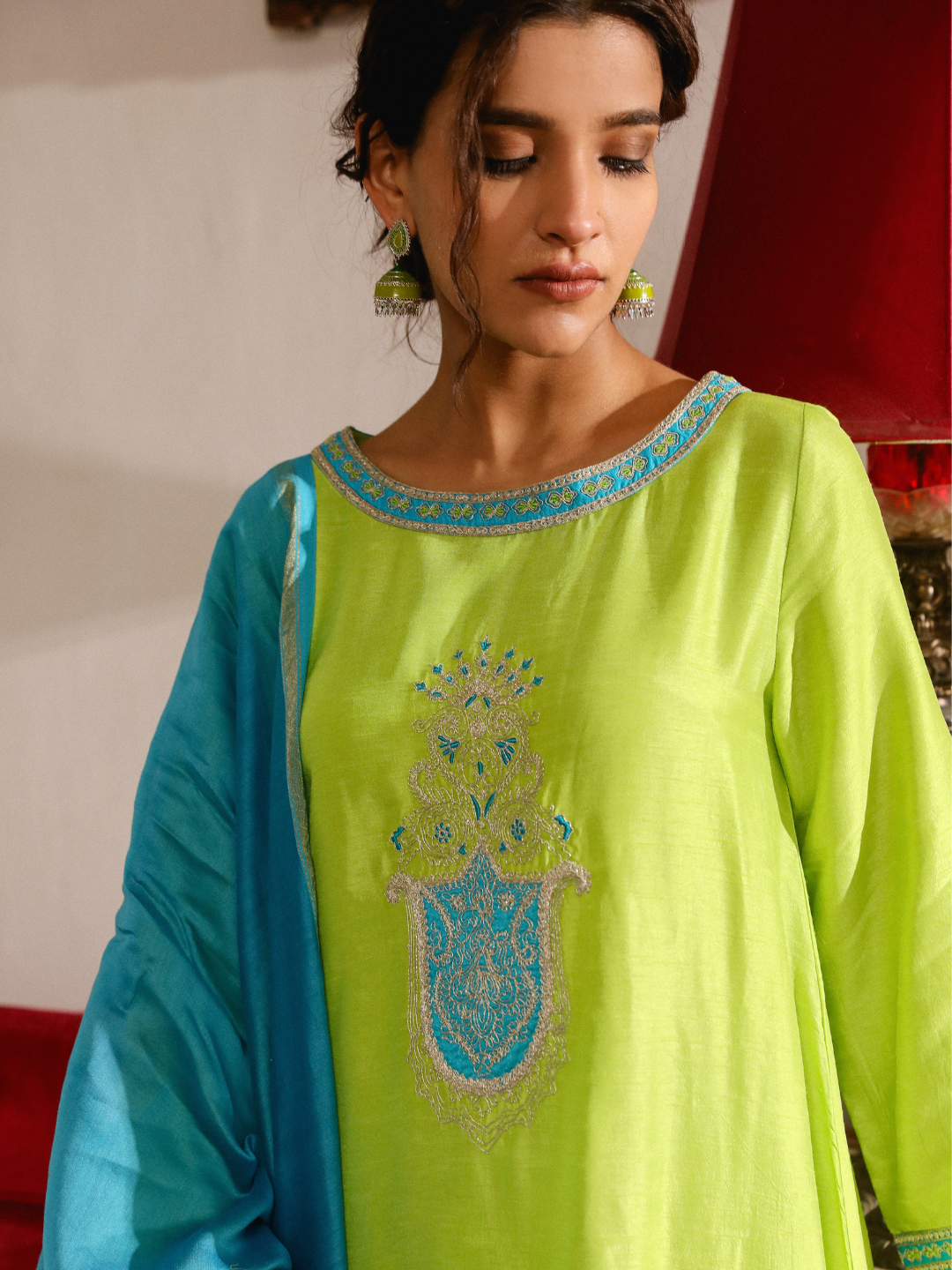 Aarya Kurta Set by RoohbyRidhimaa with Large, Medium, Small, X-Large, X-Small at Kamakhyaa for sustainable fashion
