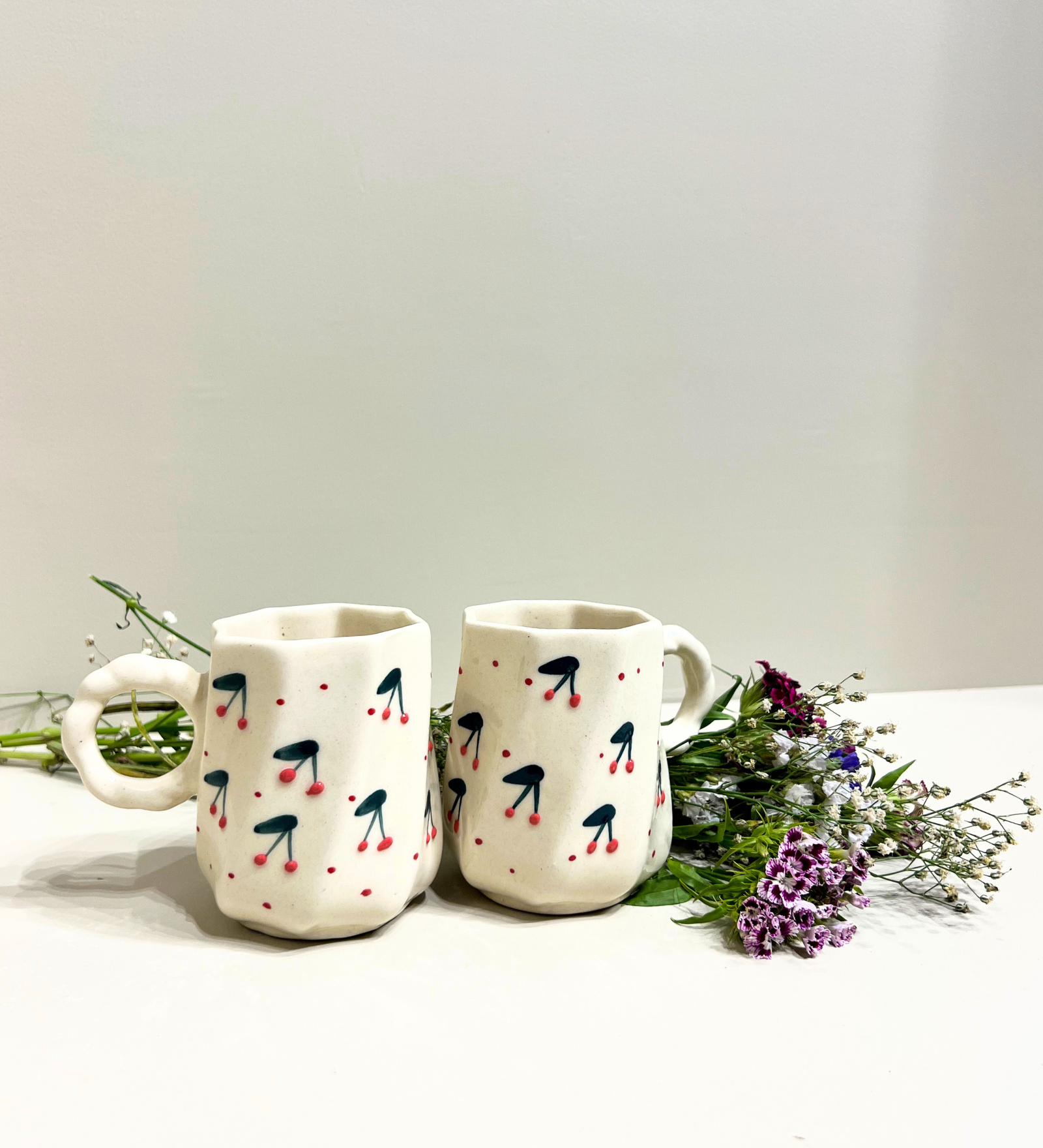 Cherry Pop Handmade Ceramic Mug – Quirky, Playful & Perfectly Imperfect by Aetherea World with at Kamakhyaa for sustainable fashion