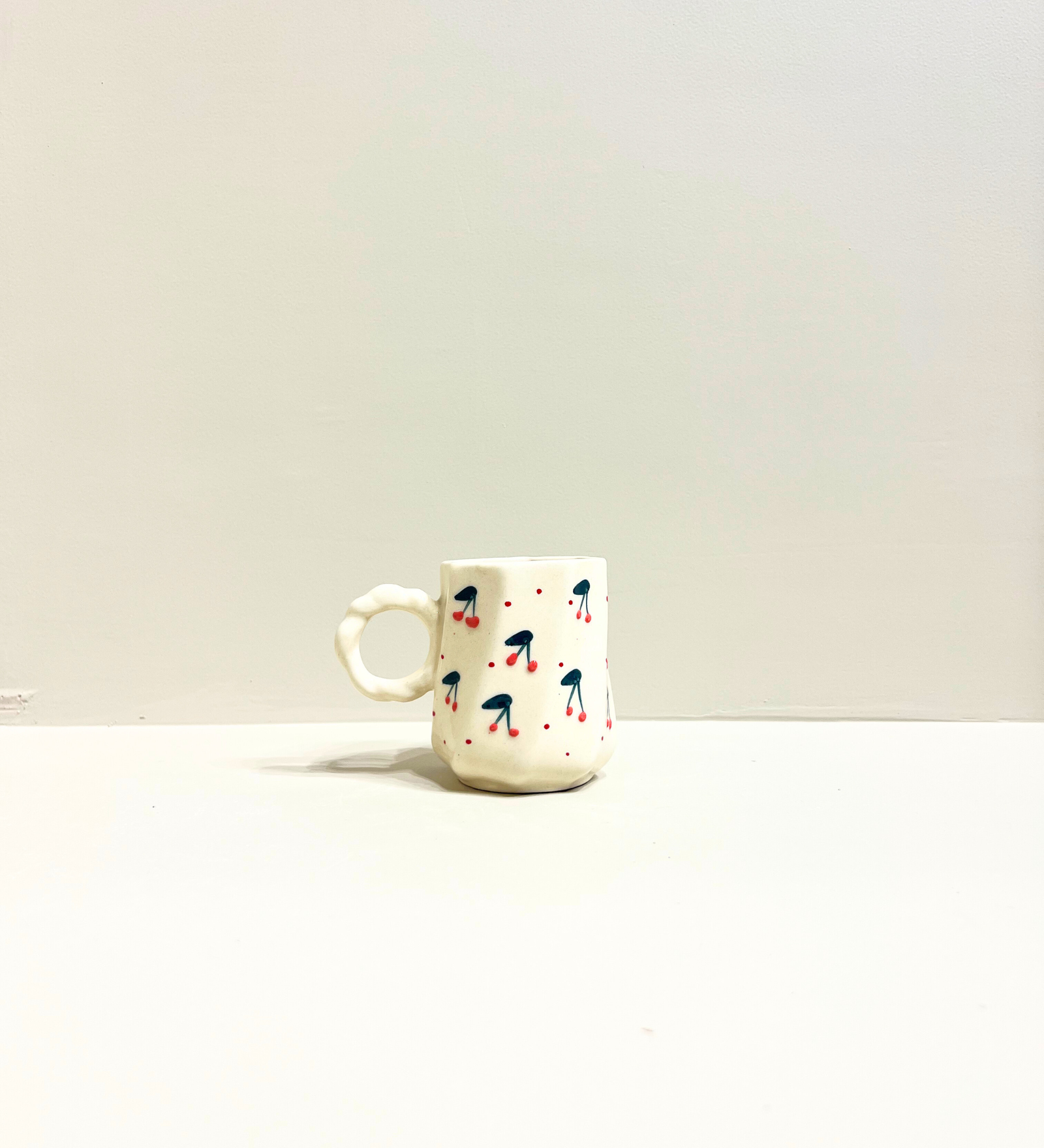Cherry Pop Handmade Ceramic Mug – Quirky, Playful & Perfectly Imperfect by Aetherea World with at Kamakhyaa for sustainable fashion