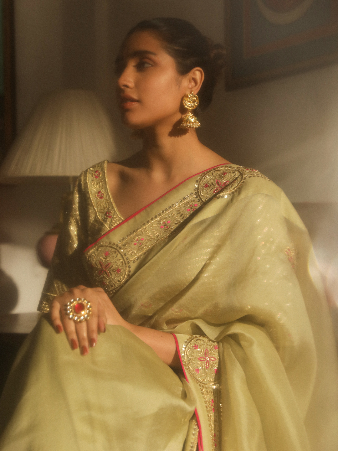 Amairaa Saree Set by RoohbyRidhimaa with Large, Medium, Small, X-Large, X-Small at Kamakhyaa for sustainable fashion