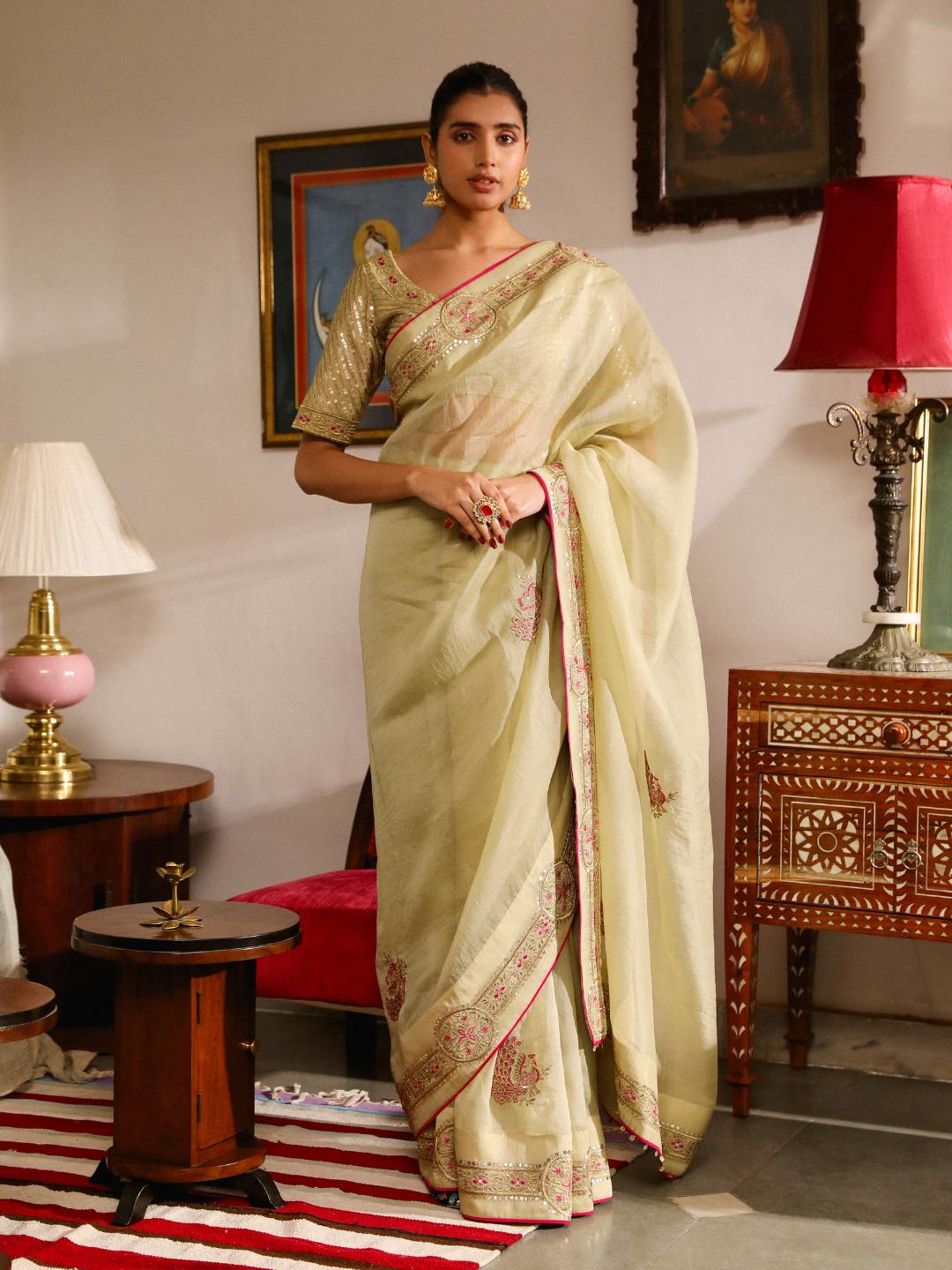 Amairaa Saree Set by RoohbyRidhimaa with Large, Medium, Small, X-Large, X-Small at Kamakhyaa for sustainable fashion