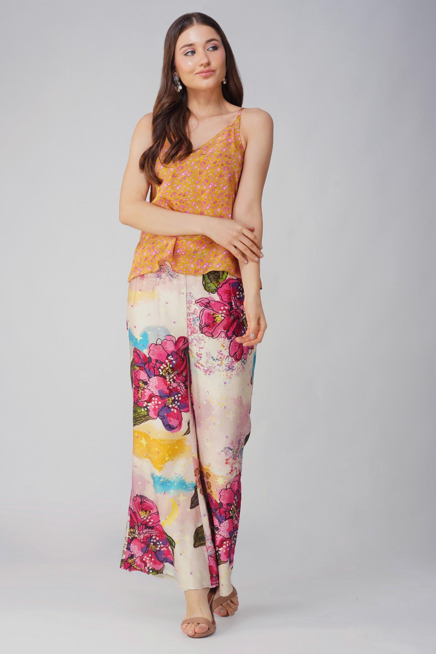 BIG FLOWER TIE-UP TOP SET by devyanimehrotra.com with at Kamakhyaa for sustainable fashion