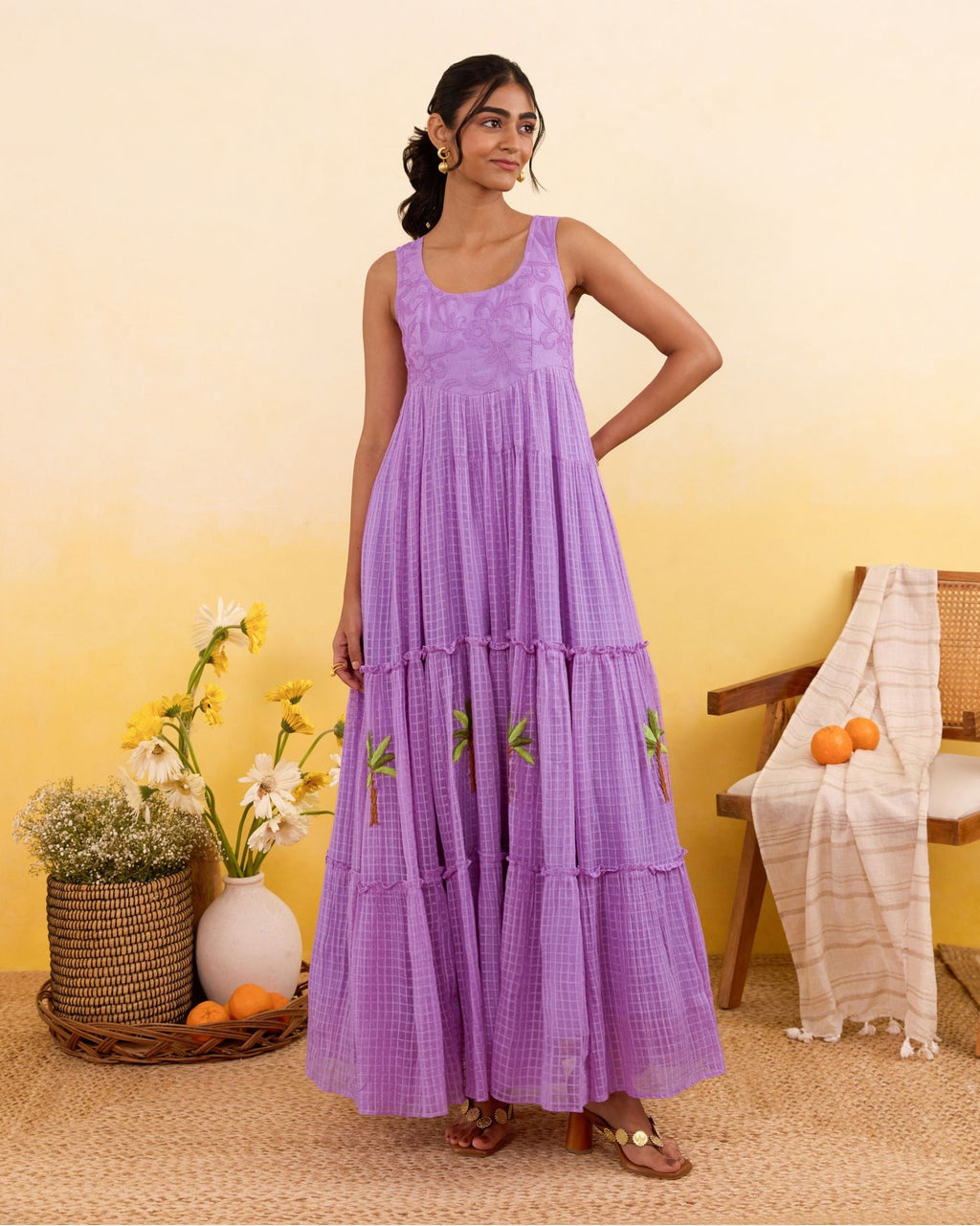 Lilac Breeze Dress by Taro India with at Kamakhyaa for sustainable fashion