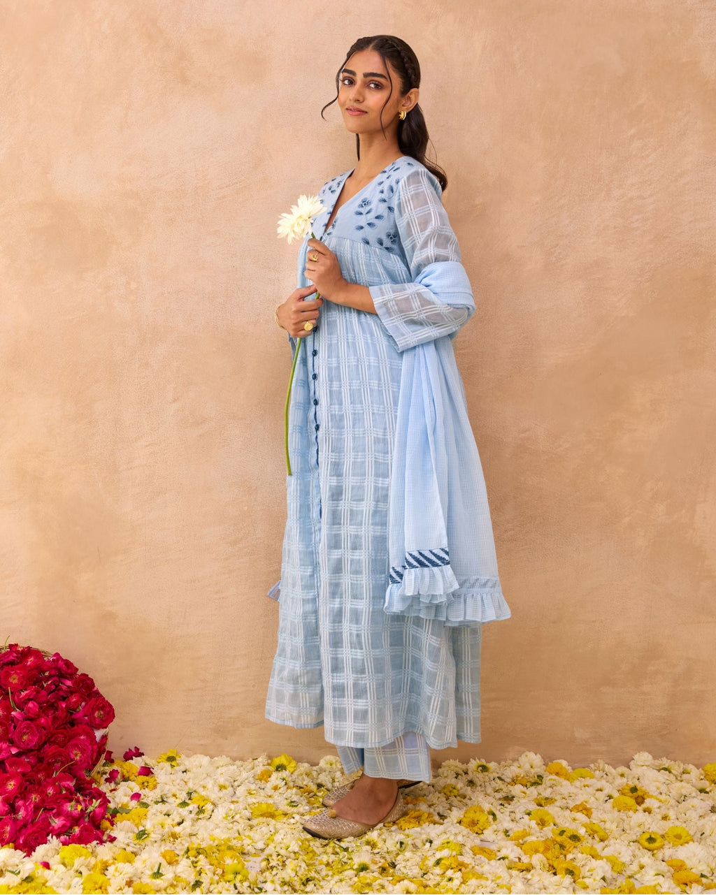 Morning Mist Kurta Set by Taro India with at Kamakhyaa for sustainable fashion