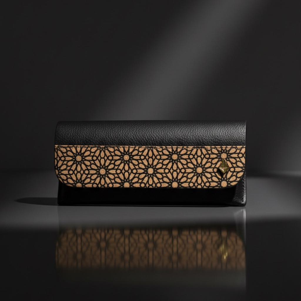 Handcrafted, Vegan Plant Leather Eyewear Case - Black by Green Hermitage with Accents & Accessories, Corporate Products & Travel Accessories by Green Hermitage at Kamakhyaa for sustainable fashion