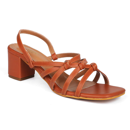 Knot Heels Tan by Ek Agga with Classic, heels, stylish at Kamakhyaa for sustainable fashion