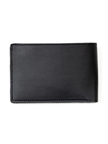 Black Solid Men Wallet by Green Hermitage with Apple Leather, Black, Casual Wear, Free Size, Hemp, Lyocell, Men Wallets, Recycled, Solids at Kamakhyaa for sustainable fashion