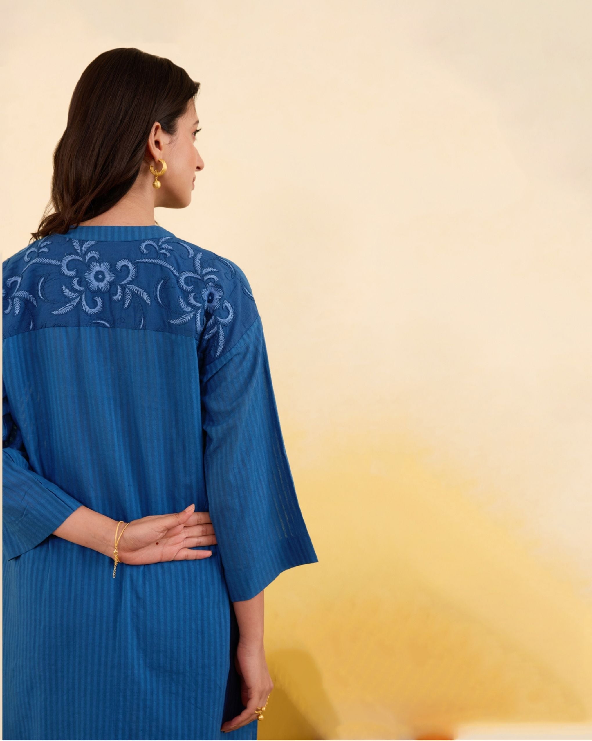 Blueberry Bloom Co-ord by Taro India with at Kamakhyaa for sustainable fashion