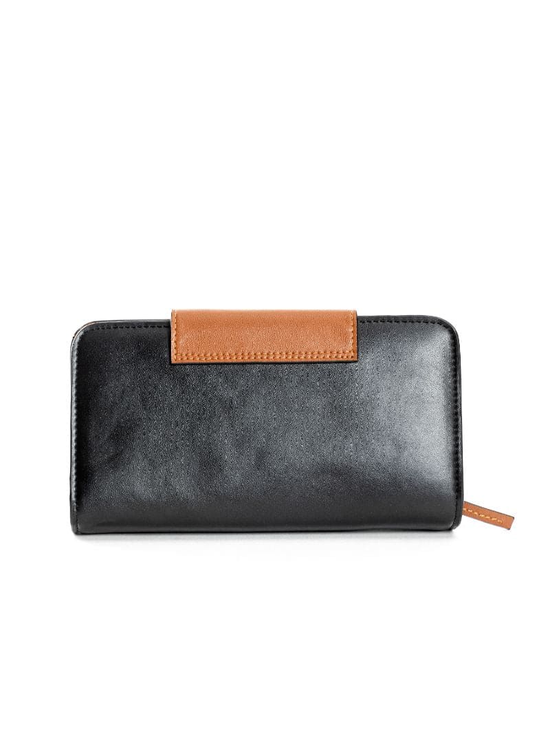 Black Casual Wear Women Wallet by Green Hermitage with Apple Leather, Black, Casual Wear, Free Size, Hemp, Lyocell, Recycled, Solids, Women Wallets at Kamakhyaa for sustainable fashion