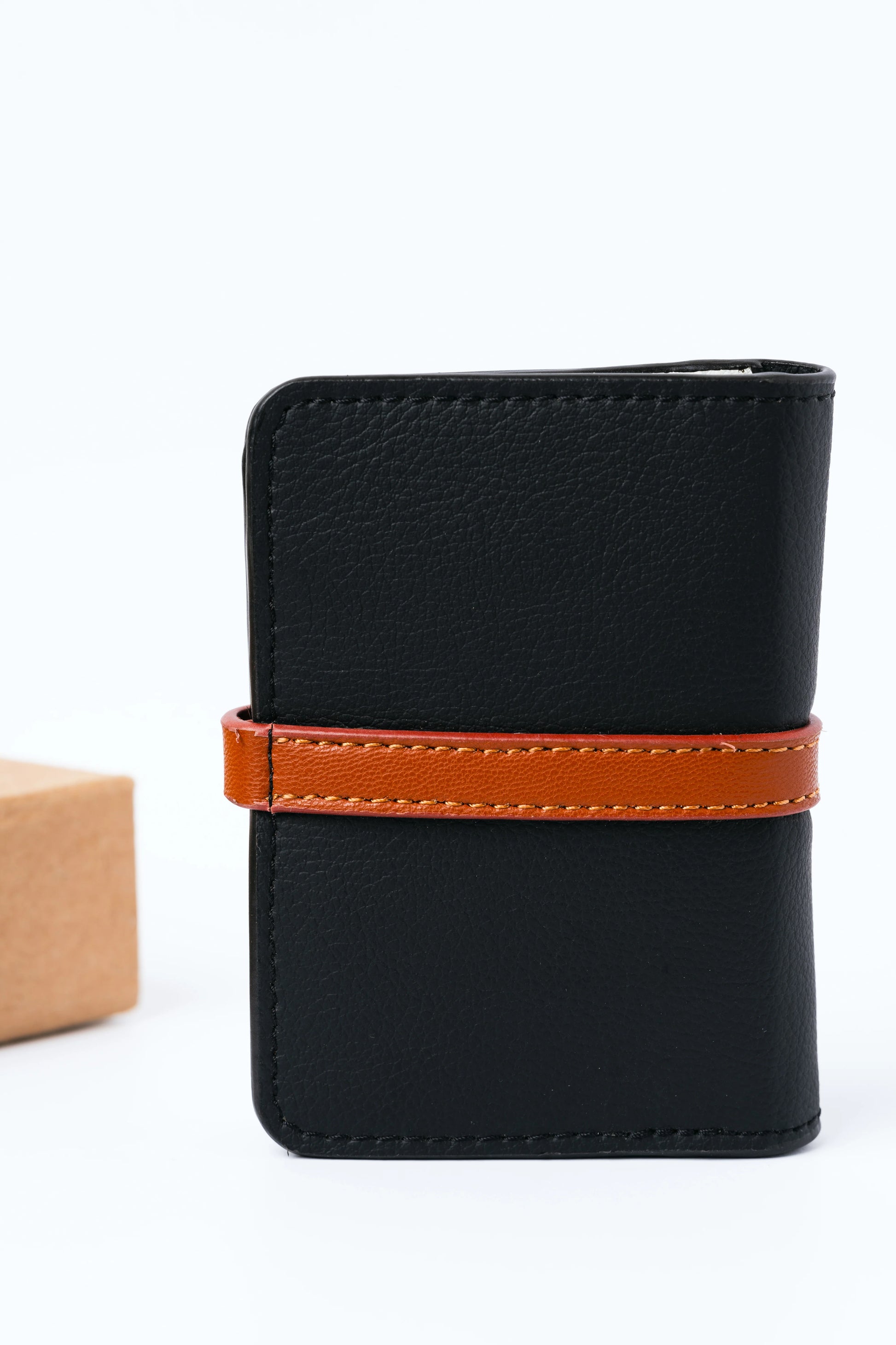 Black Solid Cardholder by Green Hermitage with Black, Cactus Leather, Cardholders, Free Size, Hemp, Lyocell, Office Wear, Recycled, Solids at Kamakhyaa for sustainable fashion