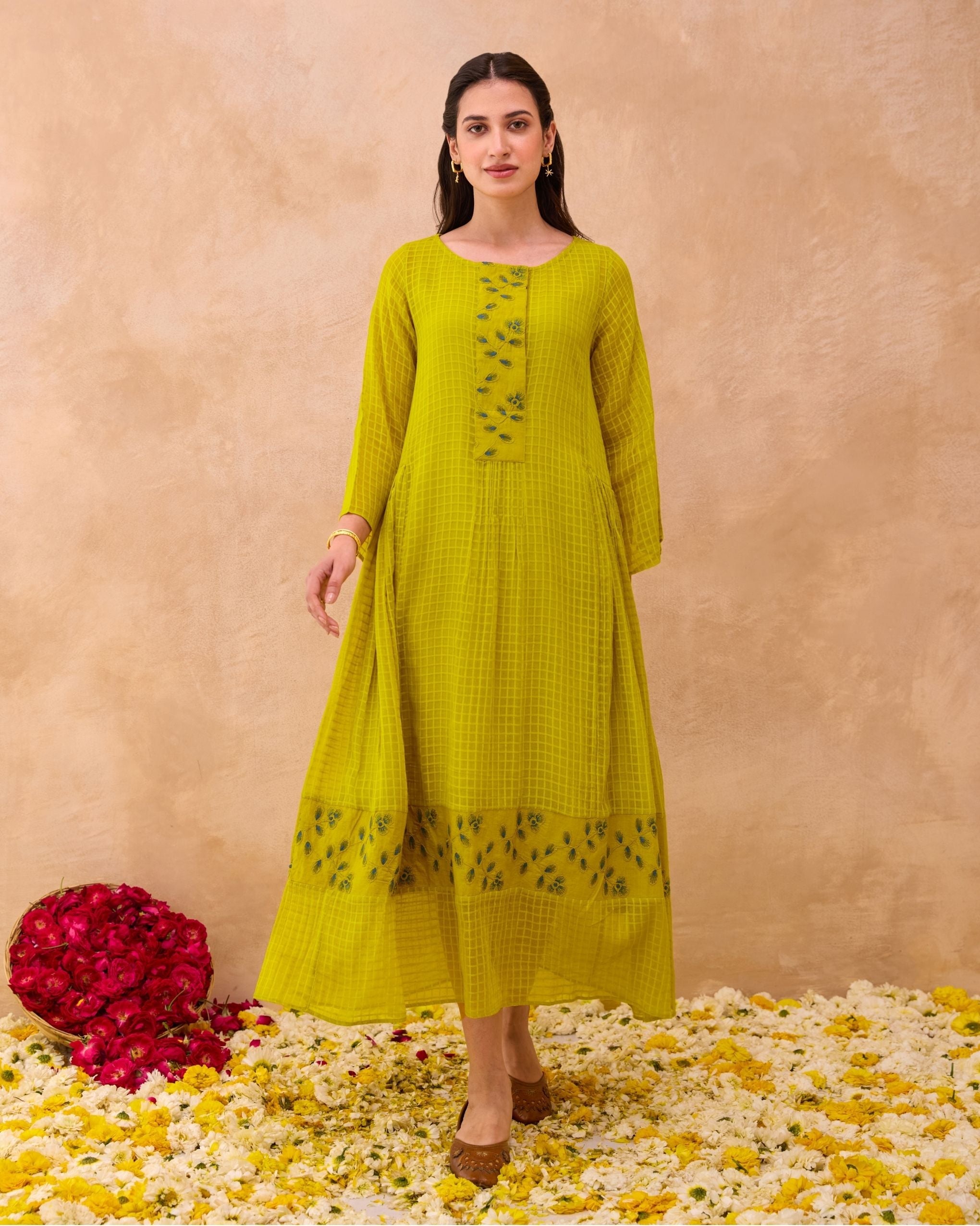 Sunlilt Meadow Dress by Taro India with at Kamakhyaa for sustainable fashion