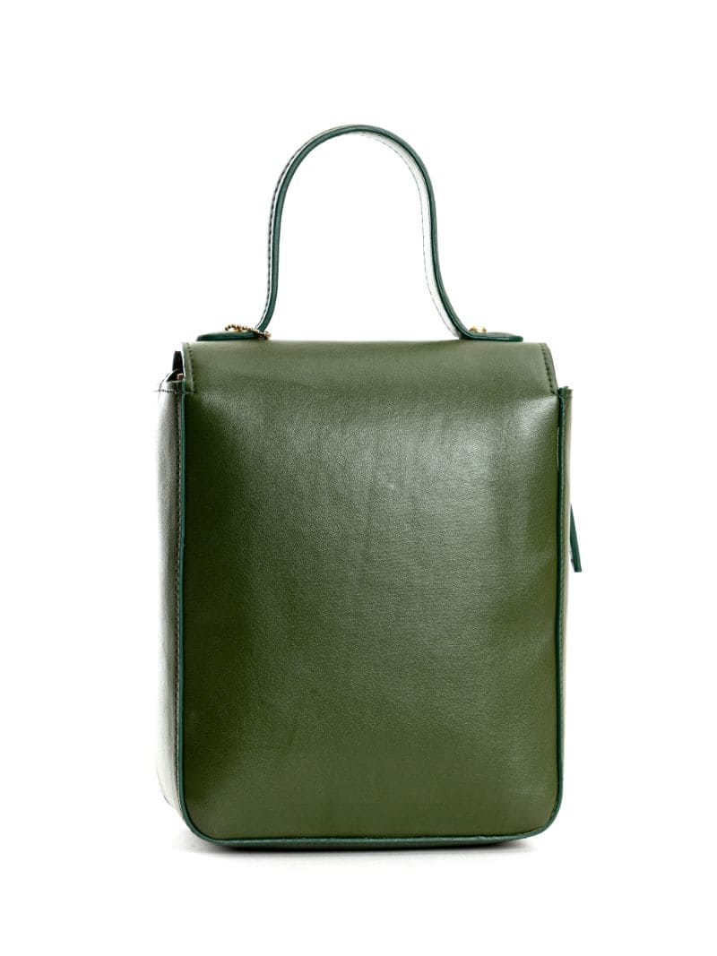 Green Solid Crossbody Bag by Green Hermitage with Cactus Leather, Crossbody Bags, Evening Wear, Free Size, Green, Hemp, Lyocell, Recycled, Solids at Kamakhyaa for sustainable fashion