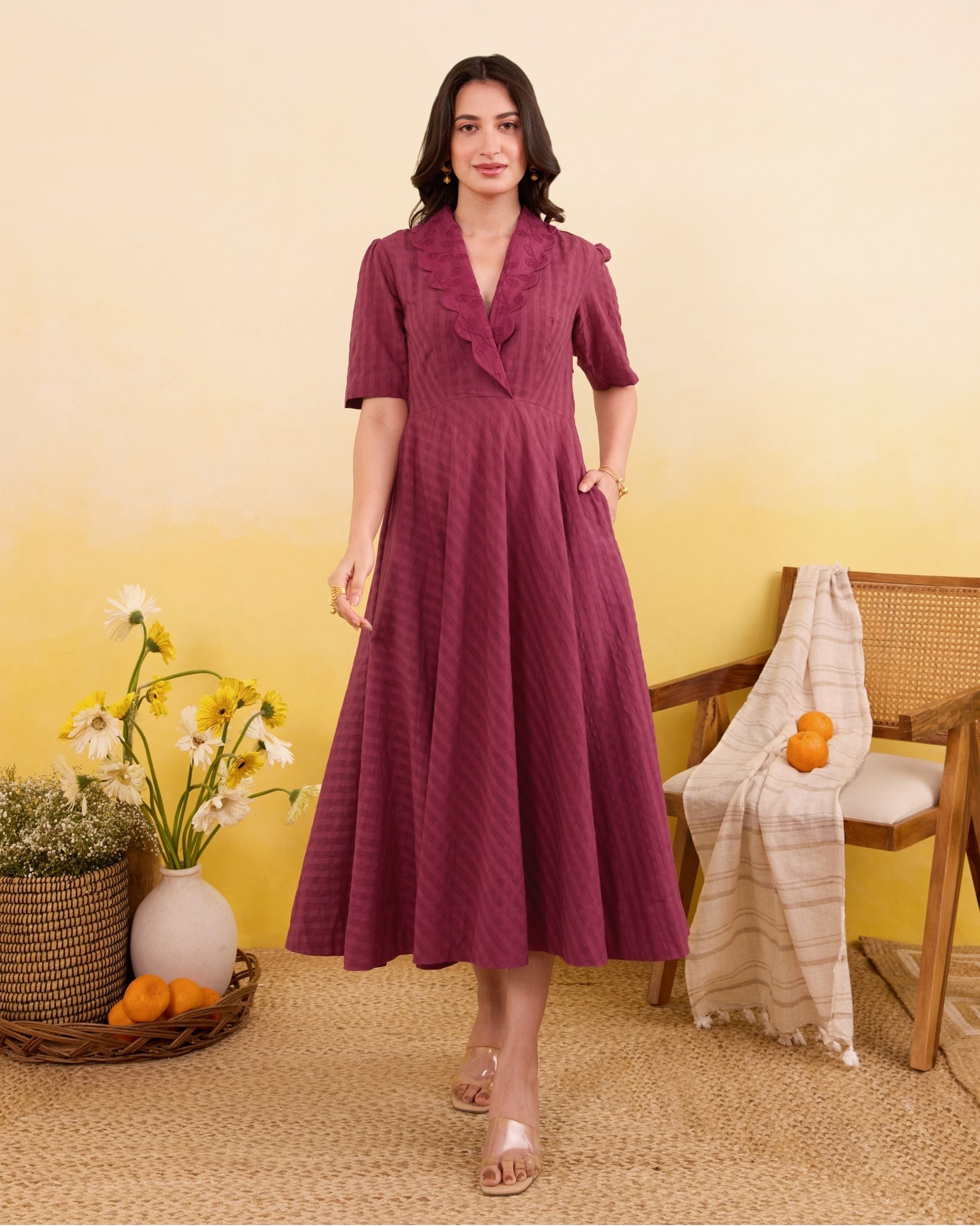 Mulberry Muse Dress by Taro India with at Kamakhyaa for sustainable fashion
