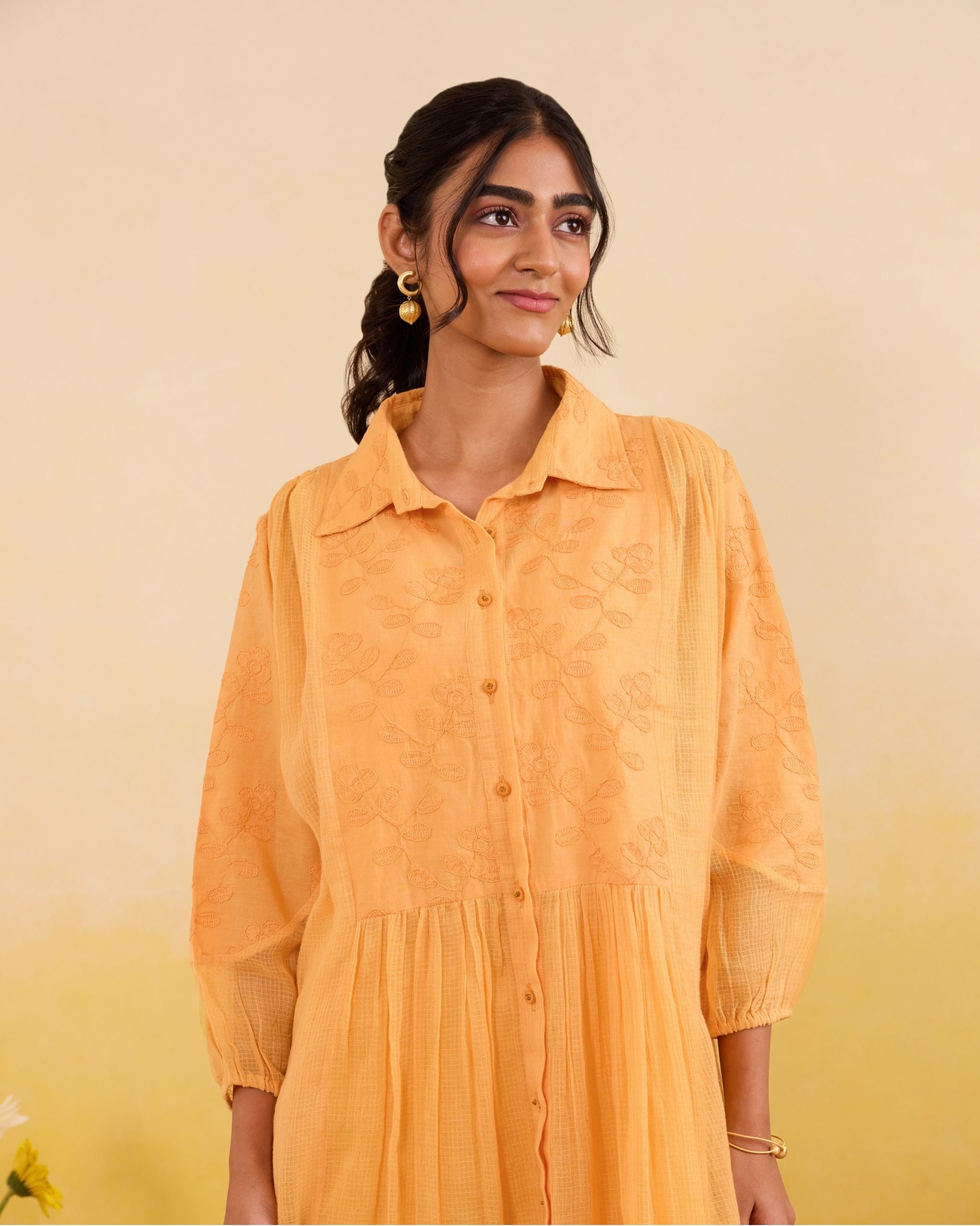 Marigold Daydream Dress by Taro India with at Kamakhyaa for sustainable fashion