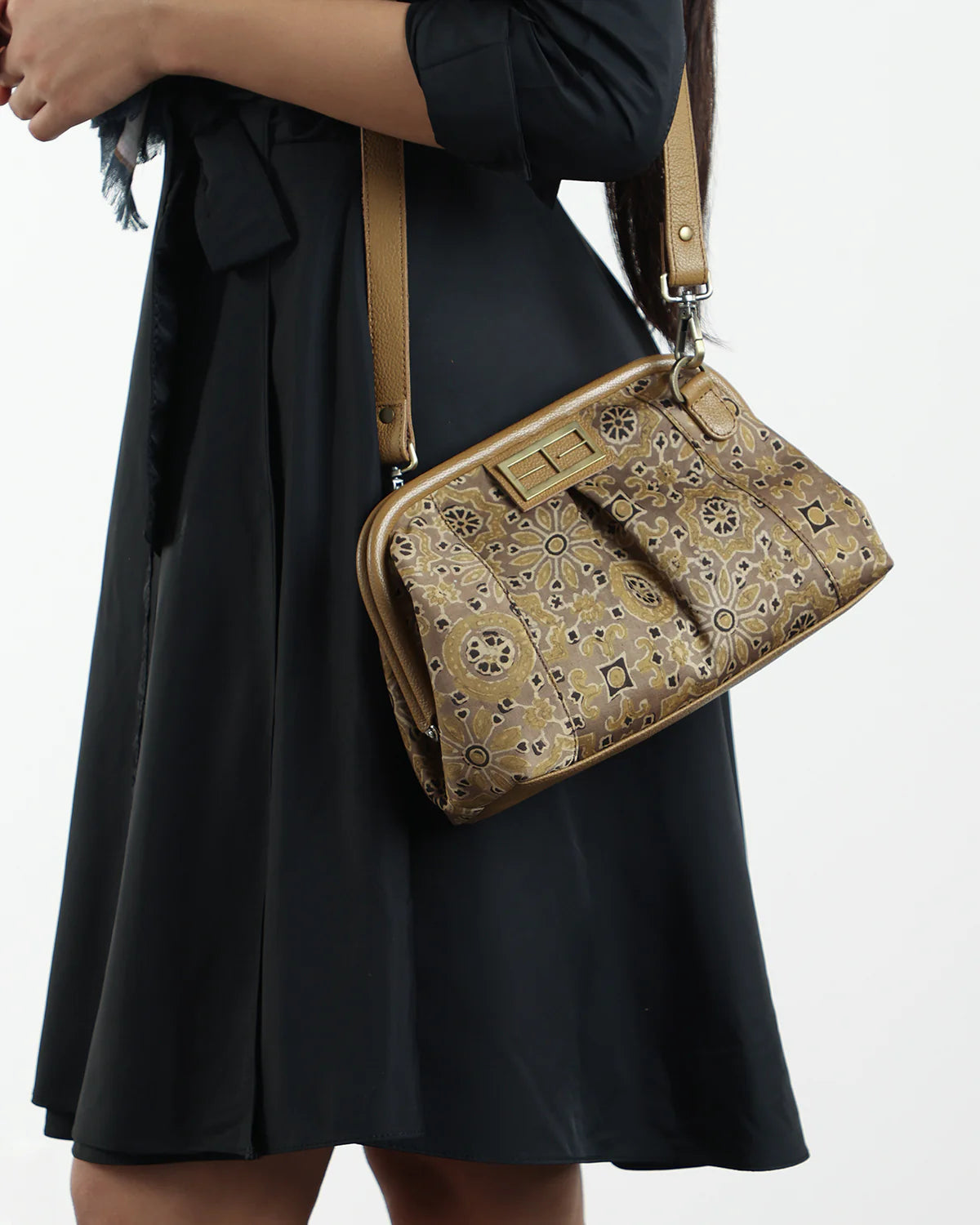 Azarak Hazelnut Clutch by The Indian Trunk with at Kamakhyaa for sustainable fashion