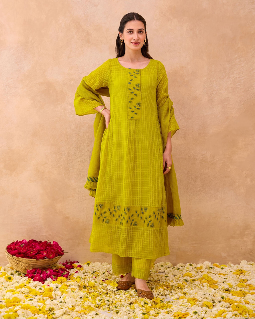 Amber Bloom Kurta Set by Taro India with at Kamakhyaa for sustainable fashion