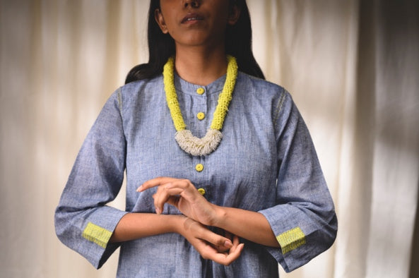 Malia Necklace by Araayeh with Beads, Fabric and Beads, Necklaces, Upcycled at Kamakhyaa for sustainable fashion