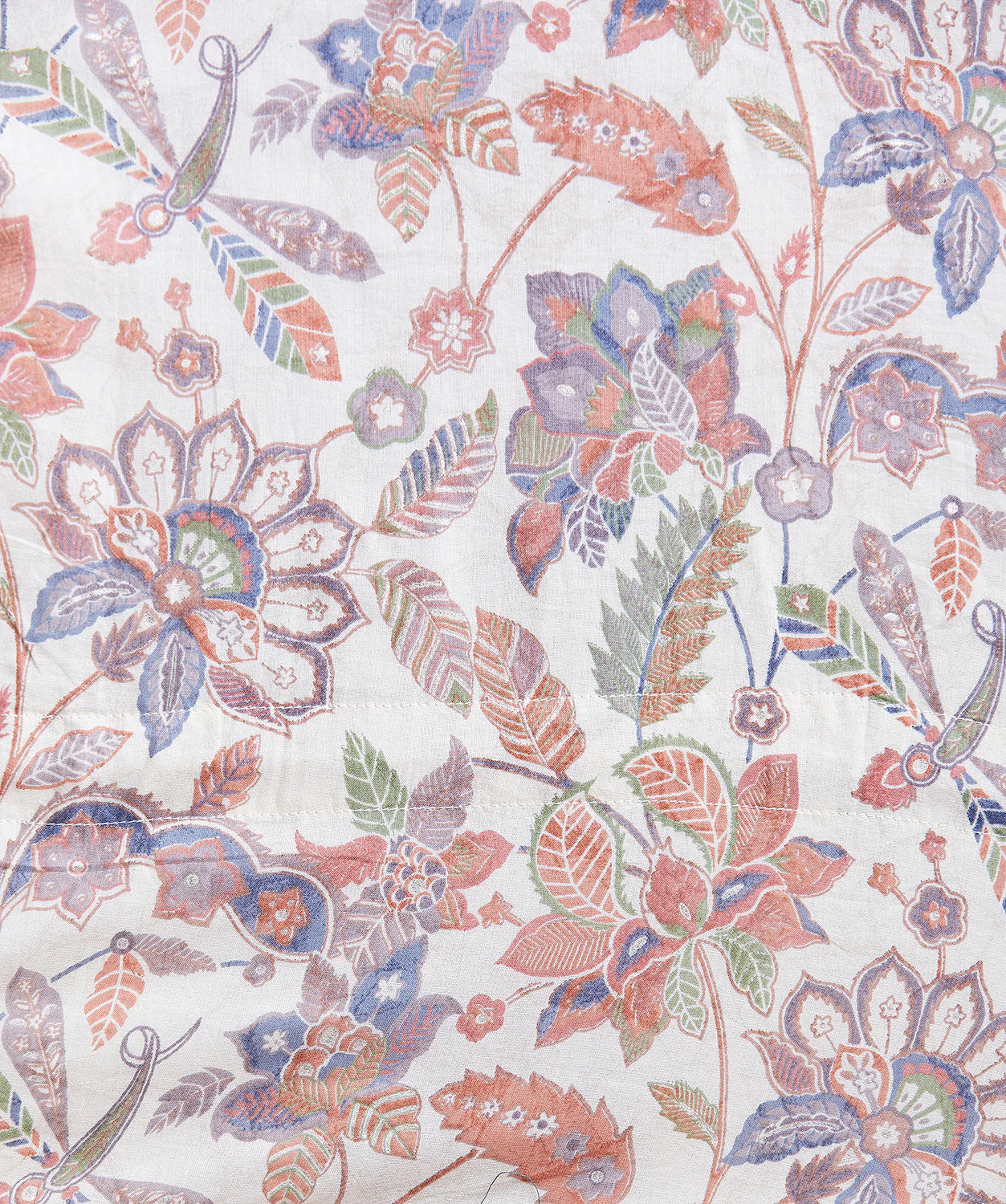 Aria White Co-Ord Set by Hasttvam with CottonFloralFusionWhiteHandmade by artisans, Natural dyes, Respondible production and Vegan at Kamakhyaa for sustainable fashion