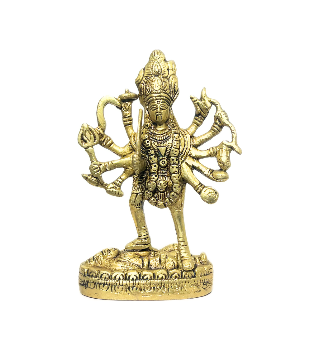 Brass Kali Maa Idol – 100% Pure Brass by Aetherea World with God at Kamakhyaa for sustainable fashion
