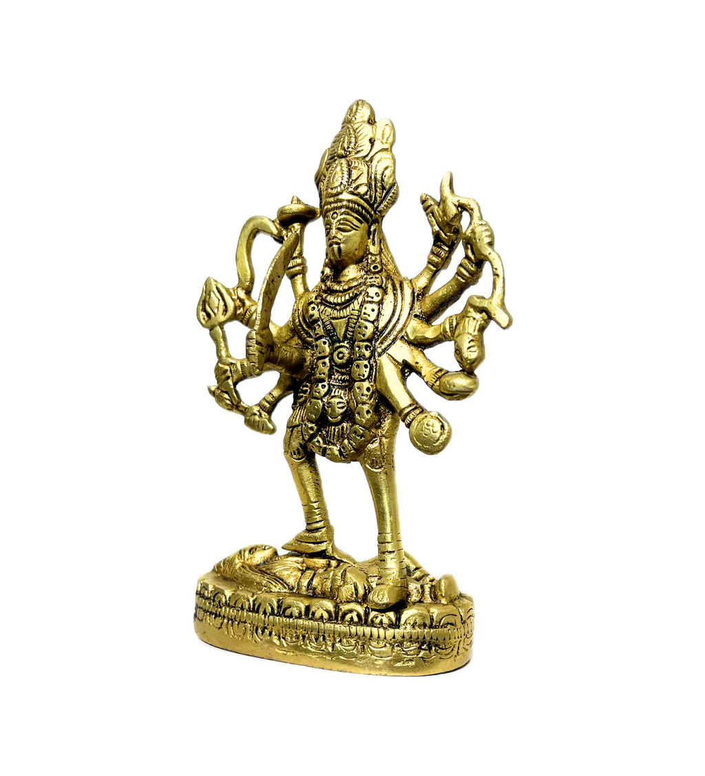 Brass Kali Maa Idol – 100% Pure Brass by Aetherea World with God at Kamakhyaa for sustainable fashion