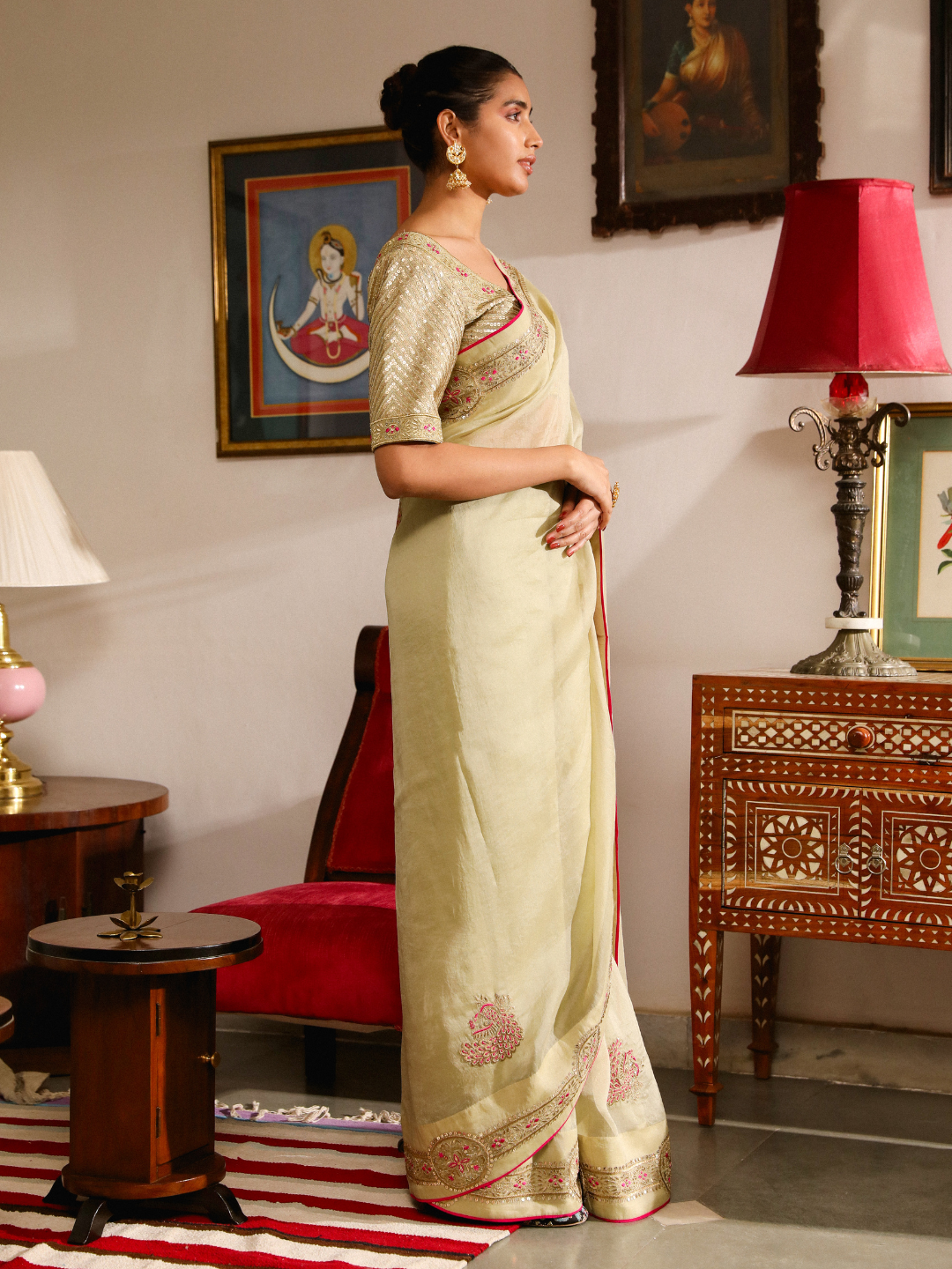 Amairaa Saree Set by RoohbyRidhimaa with Large, Medium, Small, X-Large, X-Small at Kamakhyaa for sustainable fashion