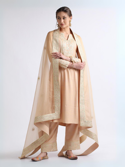 Nargis Kurta Set by RoohbyRidhimaa with Large, Medium, Small, X-Large, X-Small at Kamakhyaa for sustainable fashion