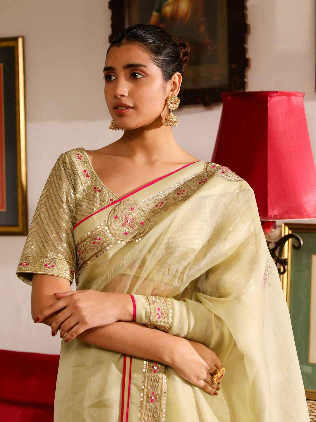Amairaa Saree Set by RoohbyRidhimaa with Large, Medium, Small, X-Large, X-Small at Kamakhyaa for sustainable fashion