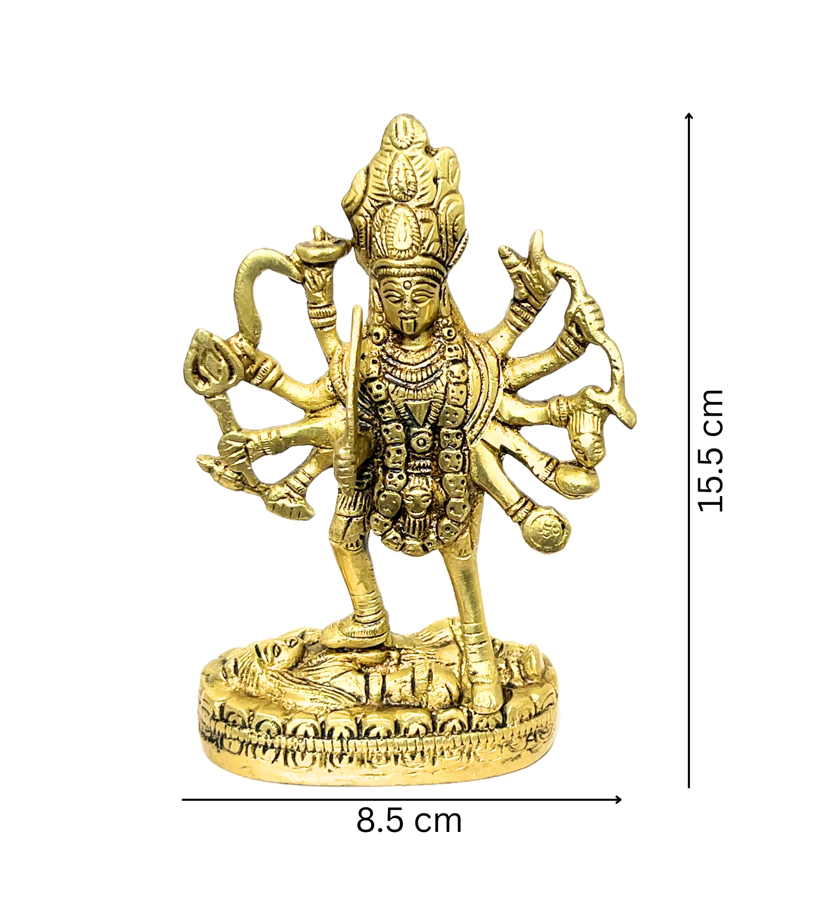 Brass Kali Maa Idol – 100% Pure Brass by Aetherea World with God at Kamakhyaa for sustainable fashion