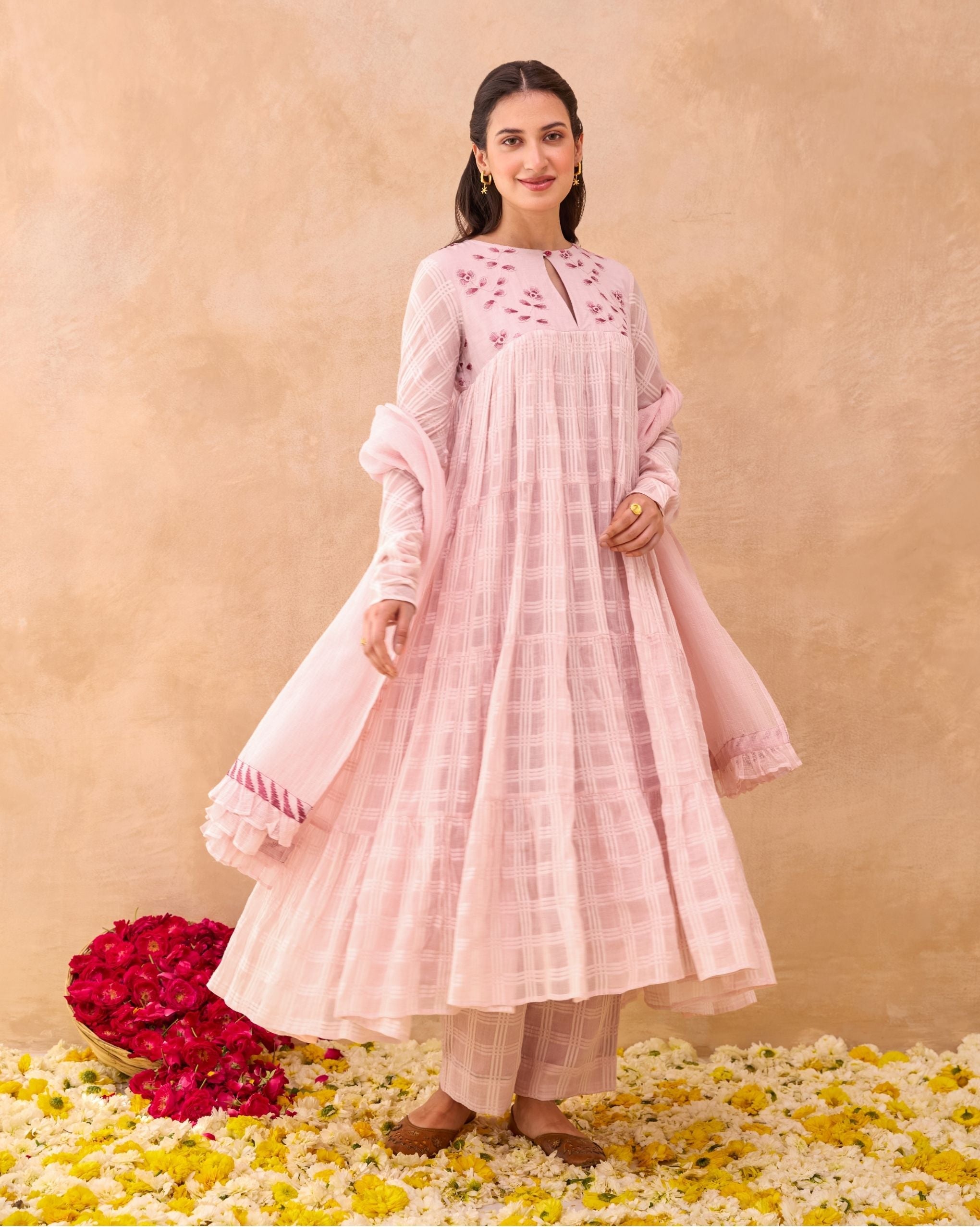 Pink Affair Kurta Set by Taro India with at Kamakhyaa for sustainable fashion