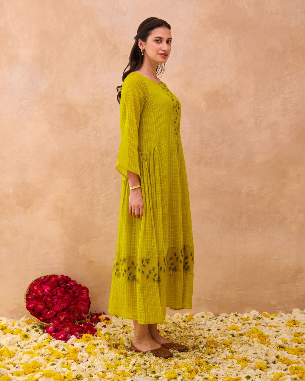 Sunlilt Meadow Dress by Taro India with at Kamakhyaa for sustainable fashion
