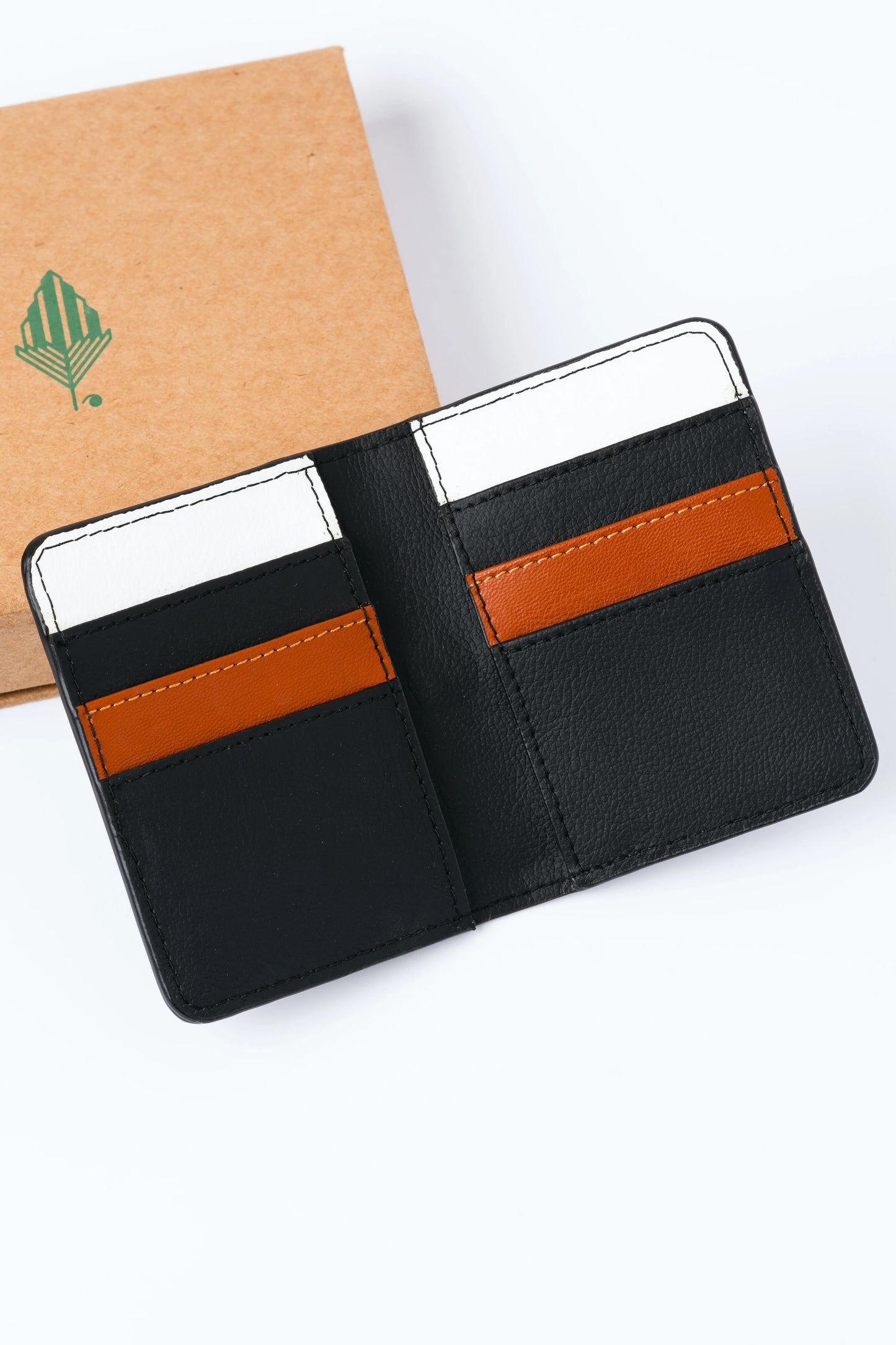 Black Solid Cardholder by Green Hermitage with Black, Cactus Leather, Cardholders, Free Size, Hemp, Lyocell, Office Wear, Recycled, Solids at Kamakhyaa for sustainable fashion