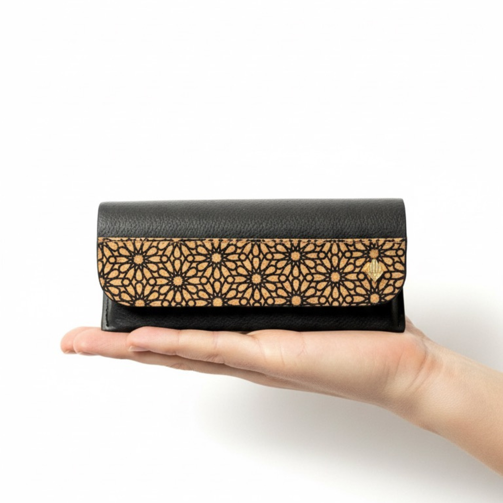 Handcrafted, Vegan Plant Leather Eyewear Case - Black by Green Hermitage with Accents & Accessories, Corporate Products & Travel Accessories by Green Hermitage at Kamakhyaa for sustainable fashion