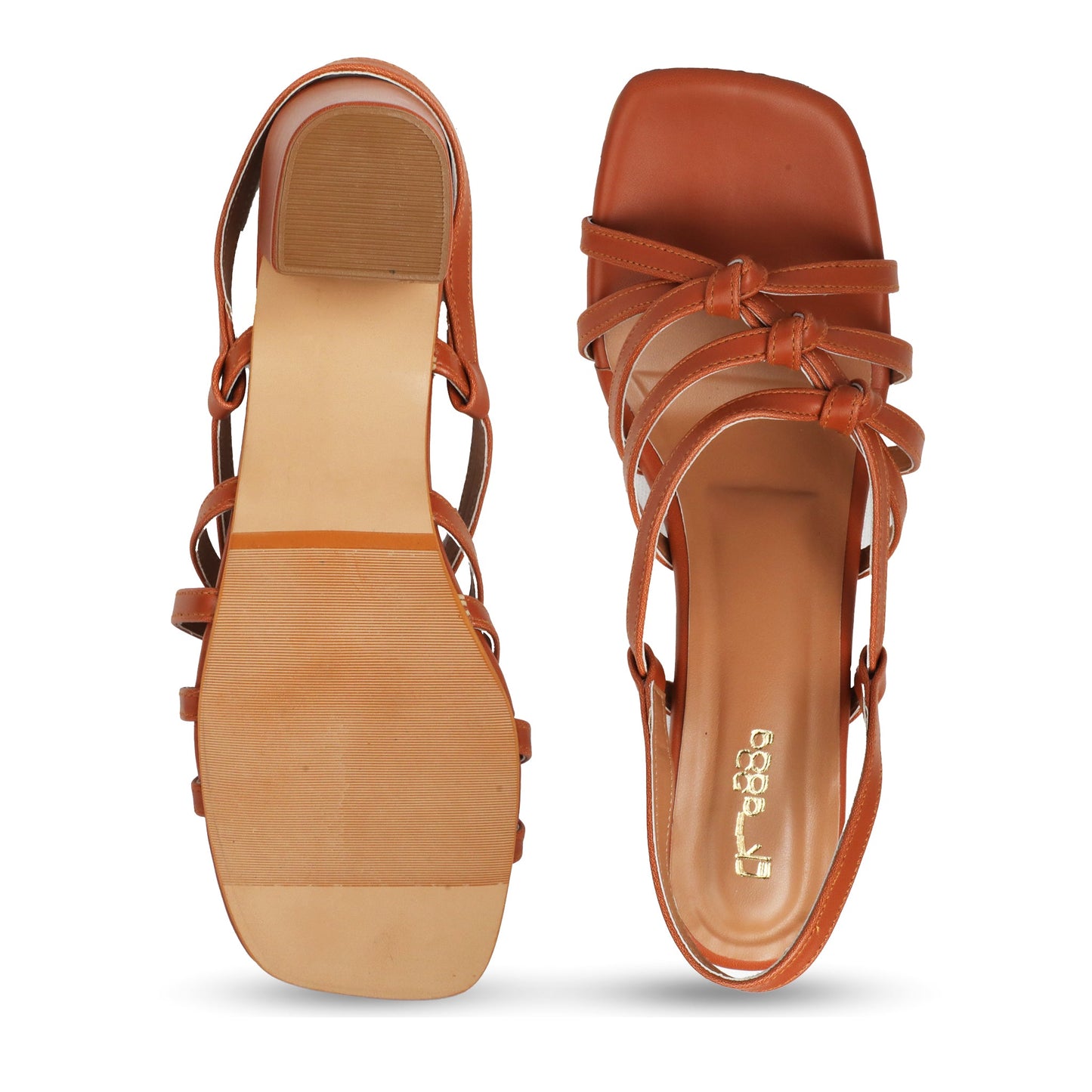 Knot Heels Tan by Ek Agga with Classic, heels, stylish at Kamakhyaa for sustainable fashion