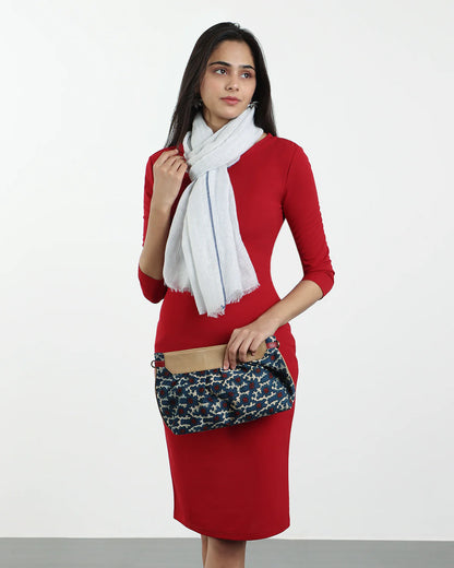 Navy Canary Clutch by The Indian Trunk with at Kamakhyaa for sustainable fashion