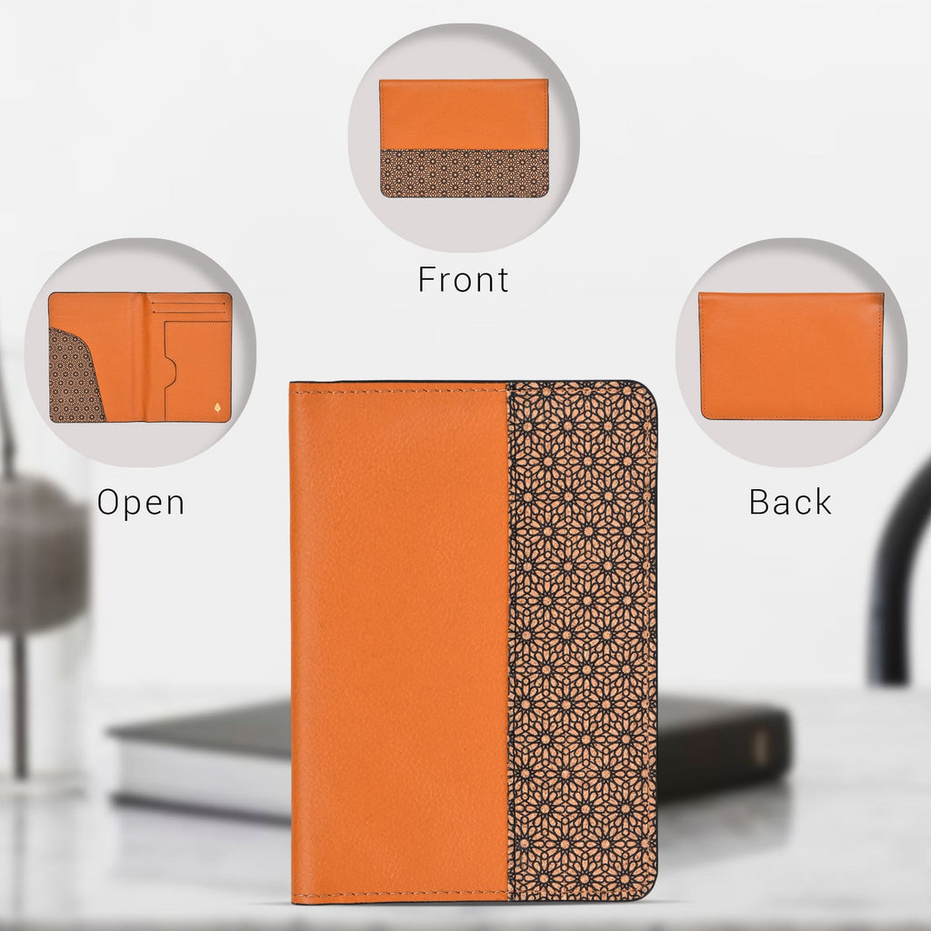 Sustainable Vegan Leather Passport Holder - Tan by Green Hermitage with Accents & Accessories, Corporate Products & Travel Accessories by Green Hermitage at Kamakhyaa for sustainable fashion