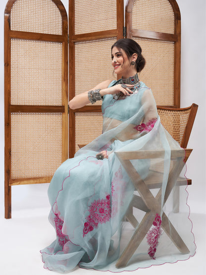 Pardarshi Saree Set by RoohbyRidhimaa with at Kamakhyaa for sustainable fashion