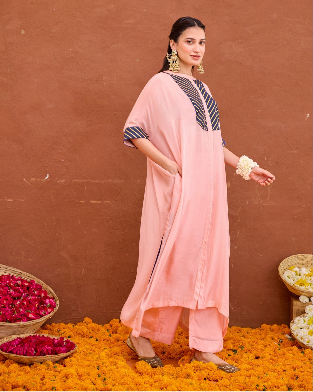 Dhara Kaftan Set by Taro with Saundh by Taro at Kamakhyaa India for sustainable fashion