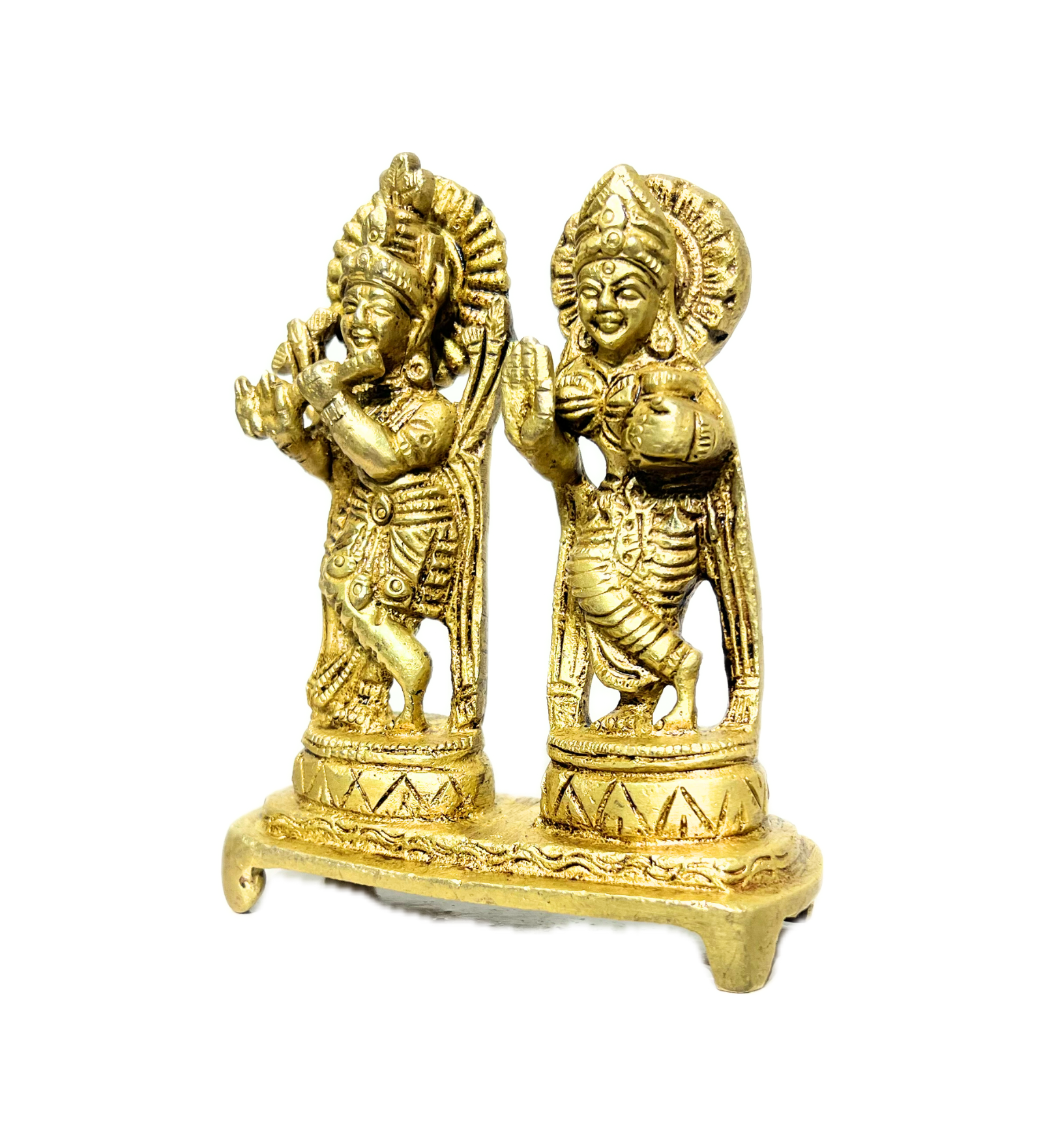 Brass Radha Krishna Idol – 100% Pure Brass by Aetherea World with God at Kamakhyaa for sustainable fashion