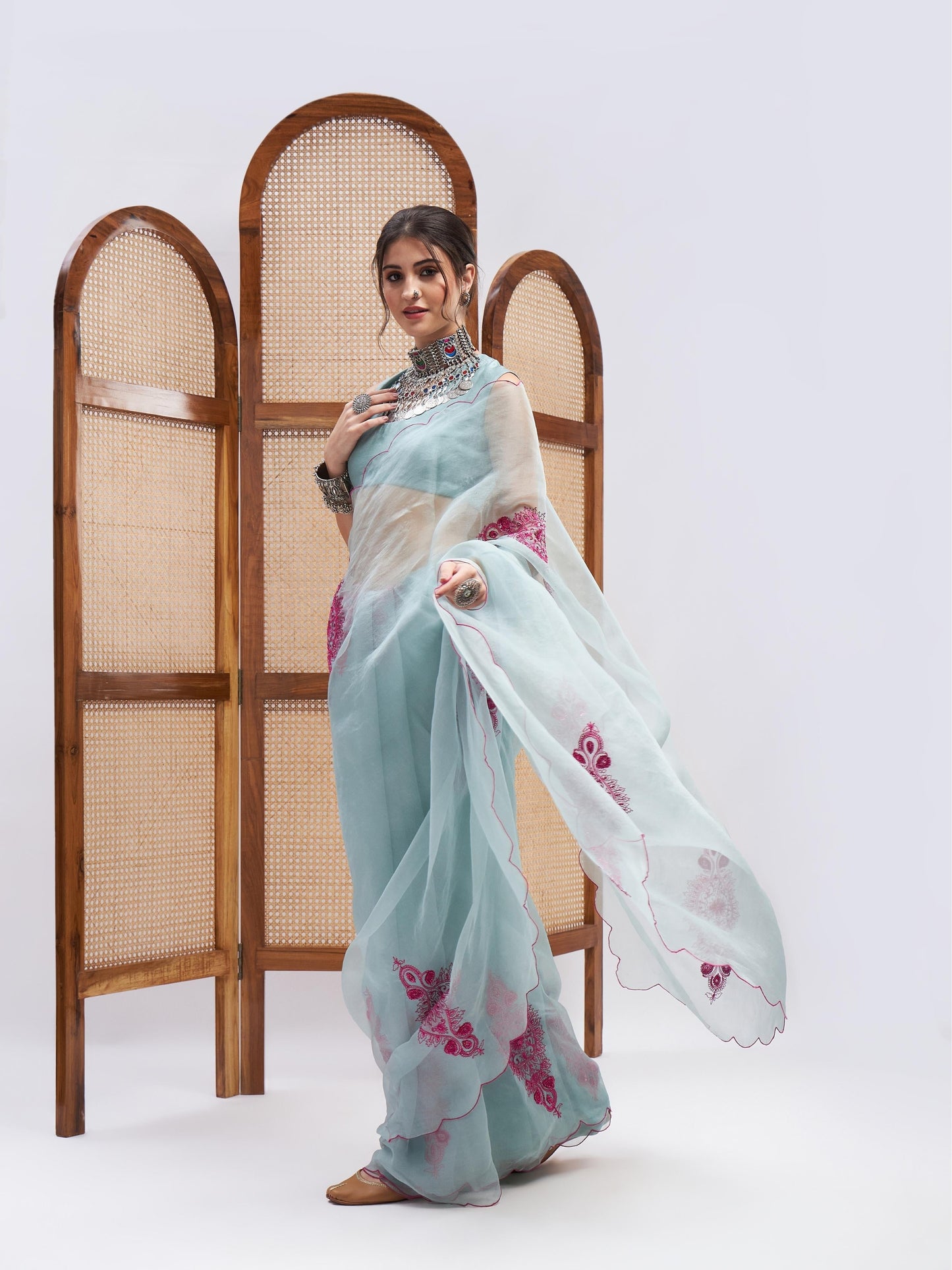 Pardarshi Saree Set by RoohbyRidhimaa with at Kamakhyaa for sustainable fashion