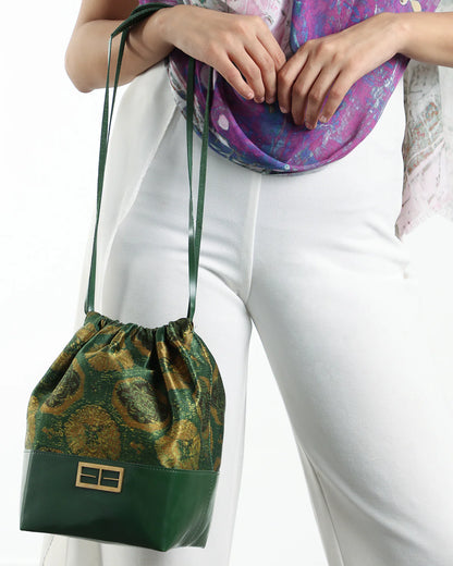 Polyphony Pouch Bag by The Indian Trunk with at Kamakhyaa for sustainable fashion