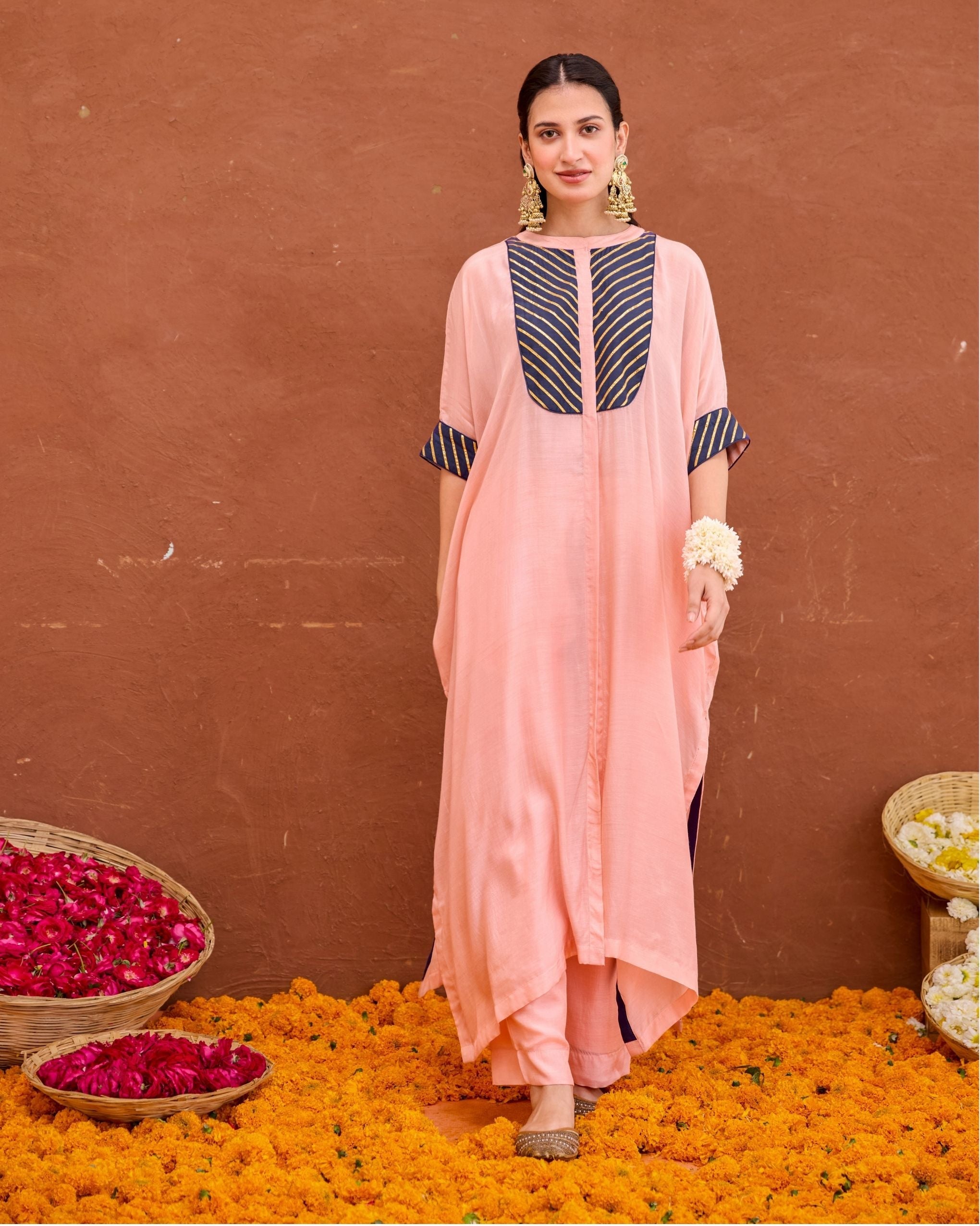 Dhara Kaftan Set by Taro with Saundh by Taro at Kamakhyaa India for sustainable fashion