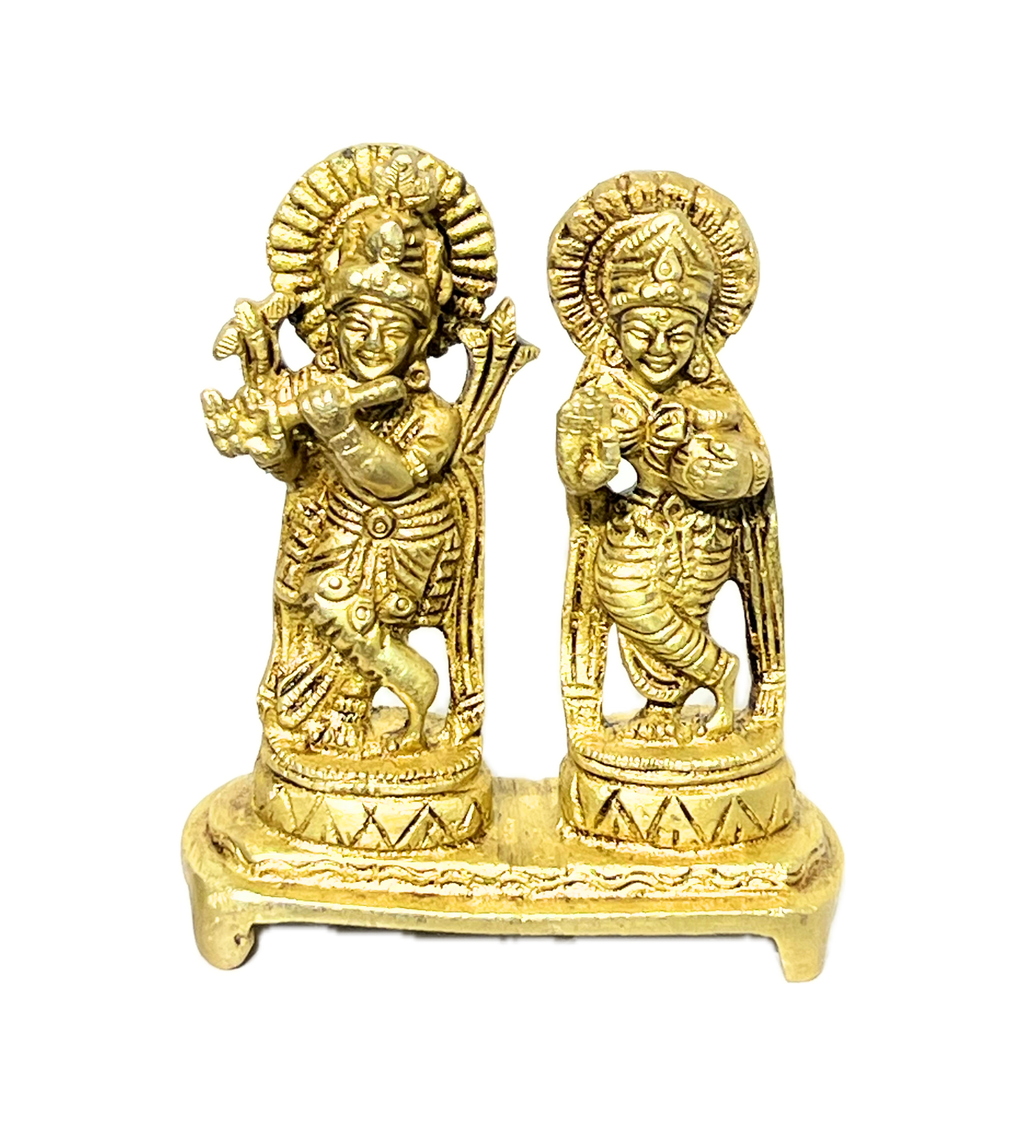 Brass Radha Krishna Idol – 100% Pure Brass by Aetherea World with God at Kamakhyaa for sustainable fashion