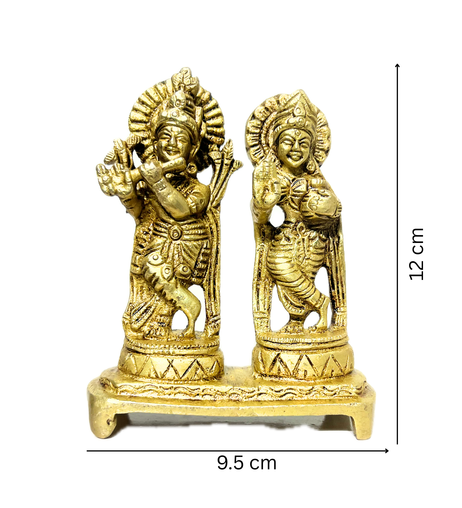 Brass Radha Krishna Idol – 100% Pure Brass by Aetherea World with God at Kamakhyaa for sustainable fashion