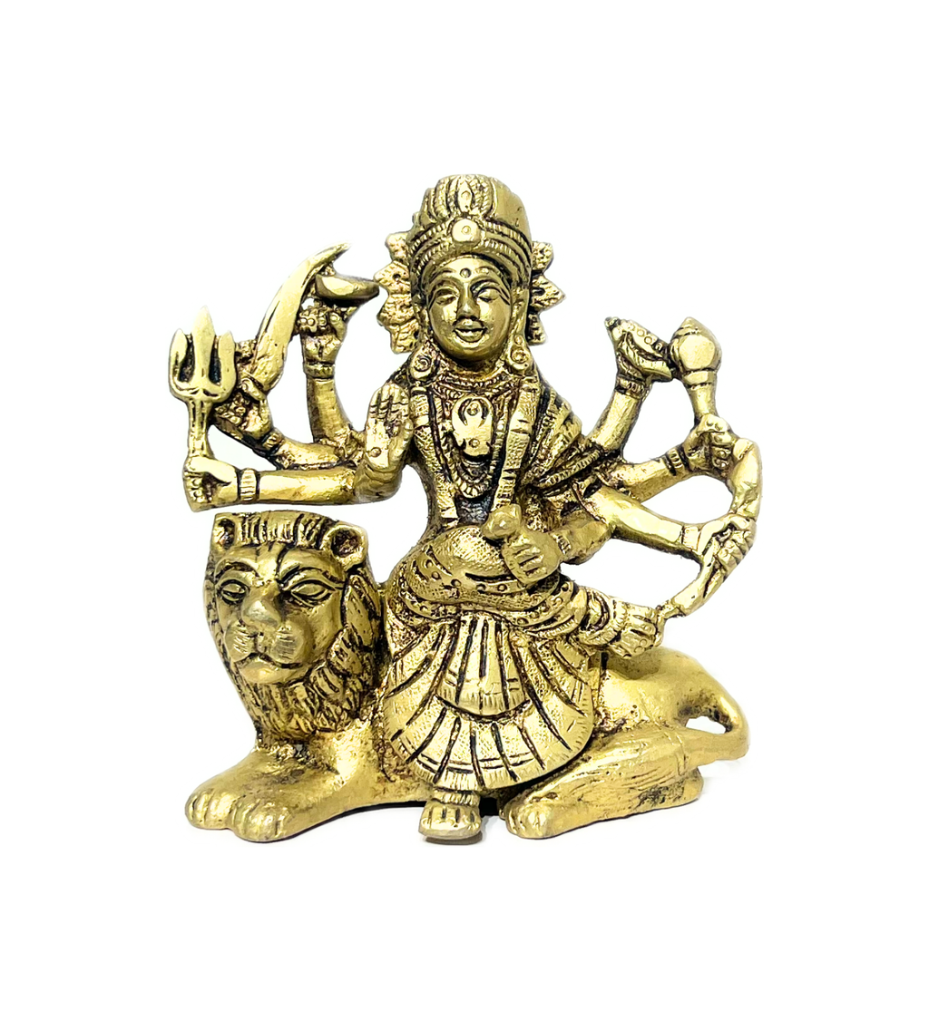 Brass Sherawali Maa Idol – 100% Pure Brass by Aetherea World with God at Kamakhyaa for sustainable fashion