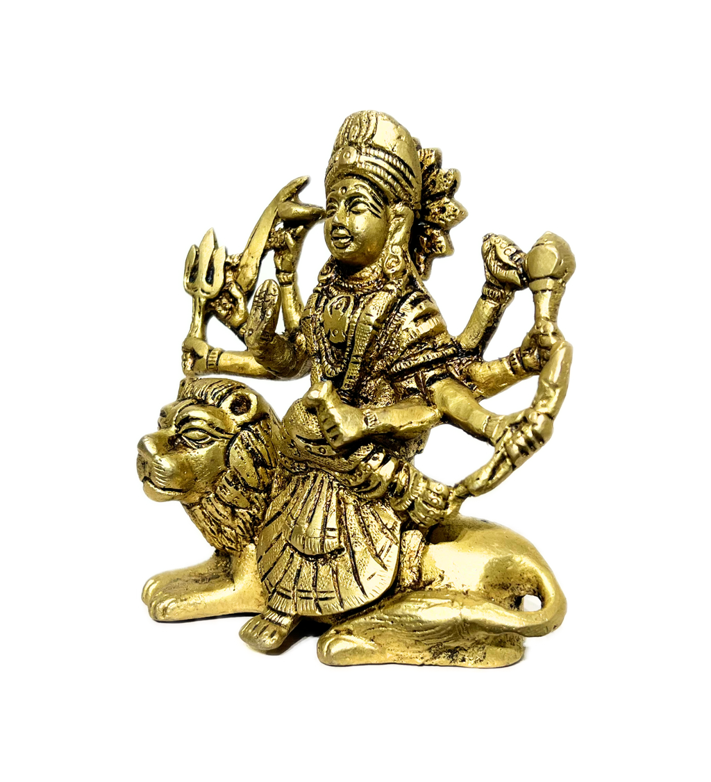 Brass Sherawali Maa Idol – 100% Pure Brass by Aetherea World with God at Kamakhyaa for sustainable fashion
